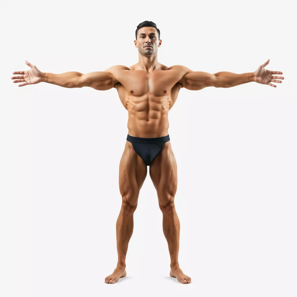 Realistic Male Bodybuilder Model Pack Low-poly 3D model_2