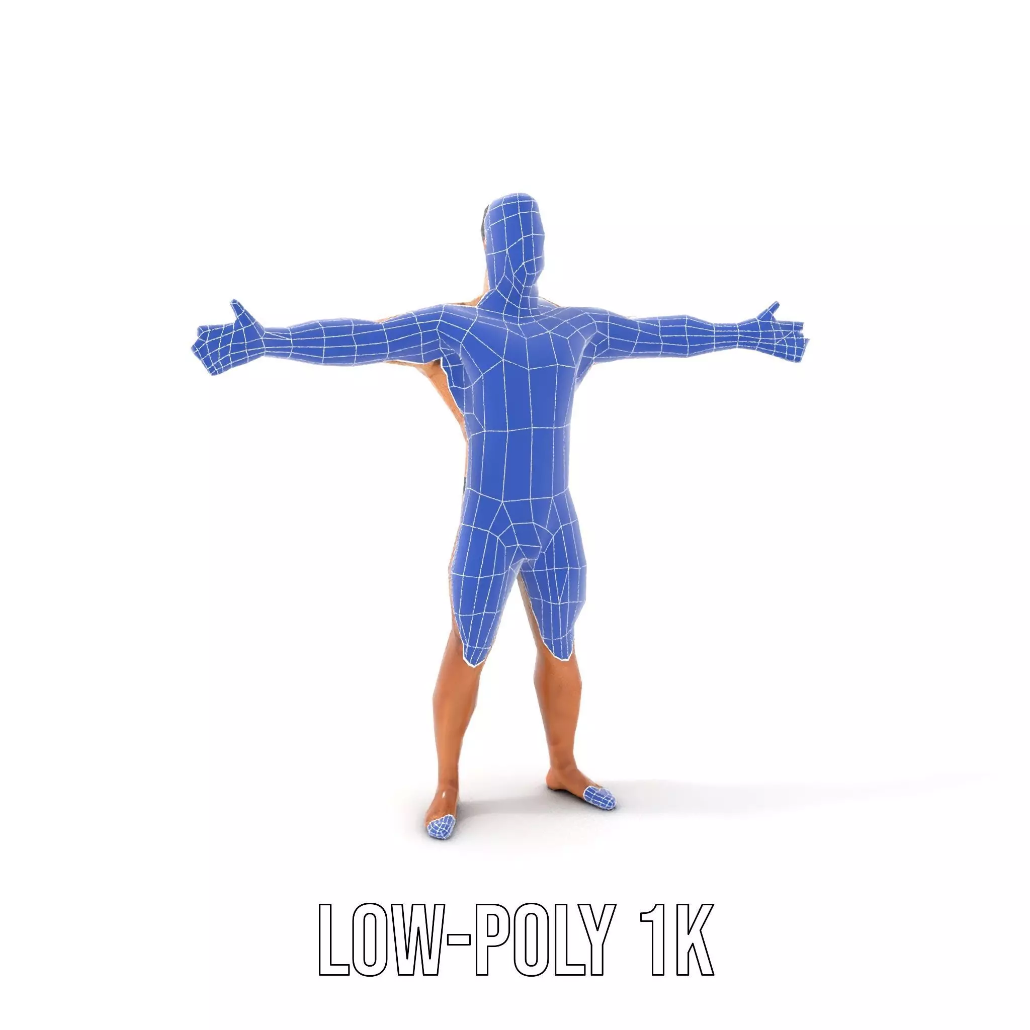 Realistic Male Bodybuilder Model Pack Low-poly 3D model_11