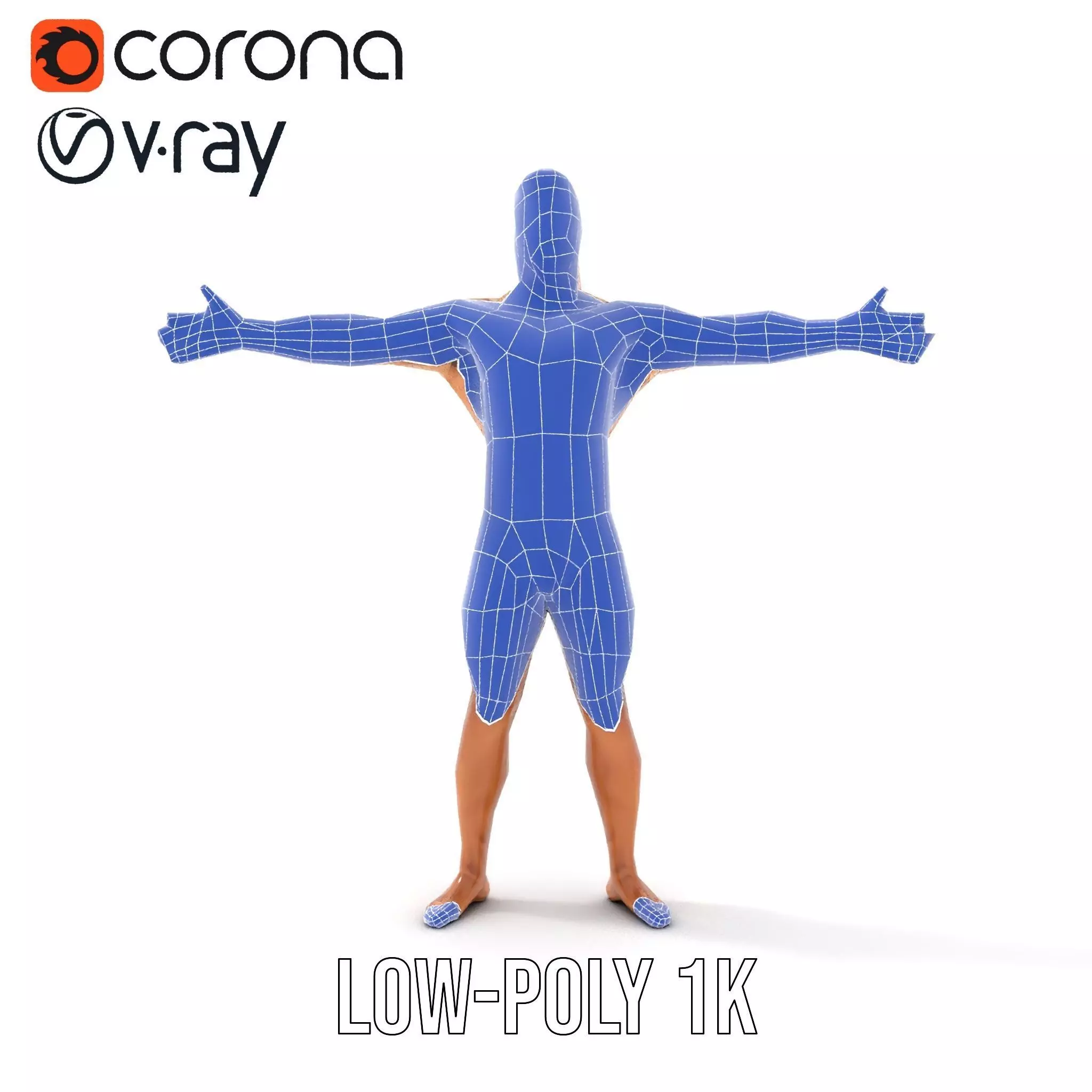 Realistic Male Bodybuilder Model Pack Low-poly 3D model_30