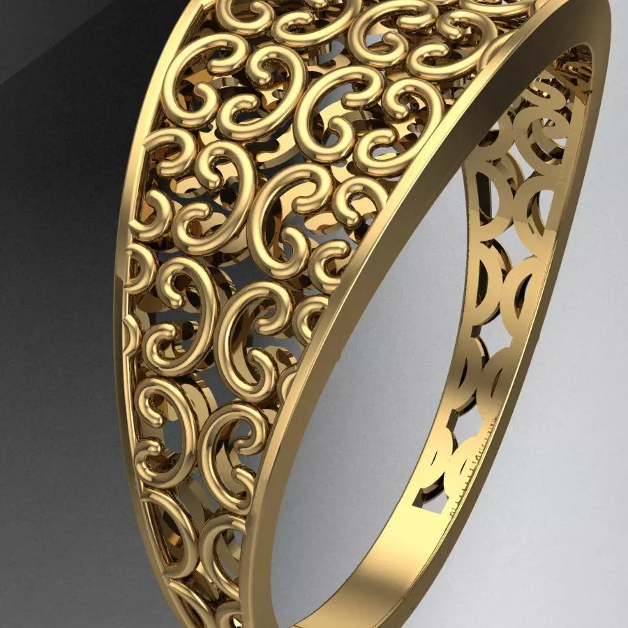 pattern ring Free 3D print model_4