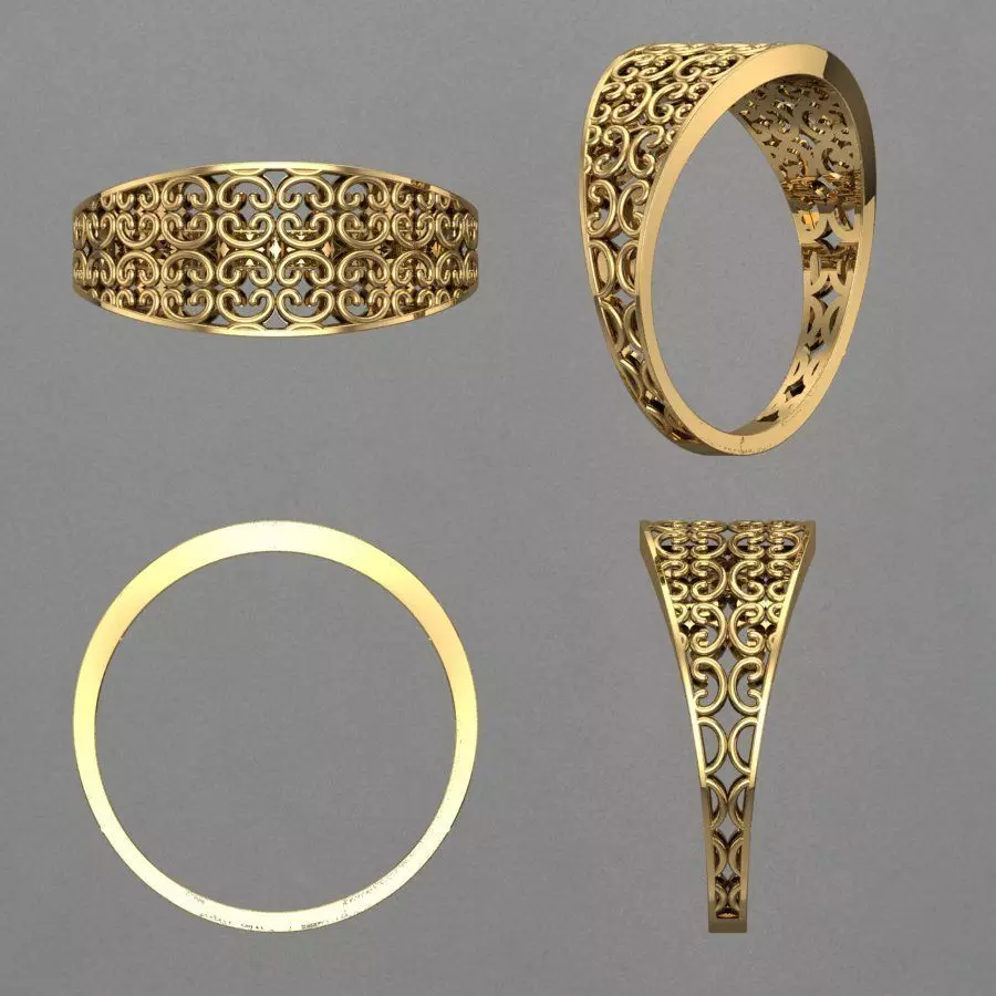 pattern ring Free 3D print model_3