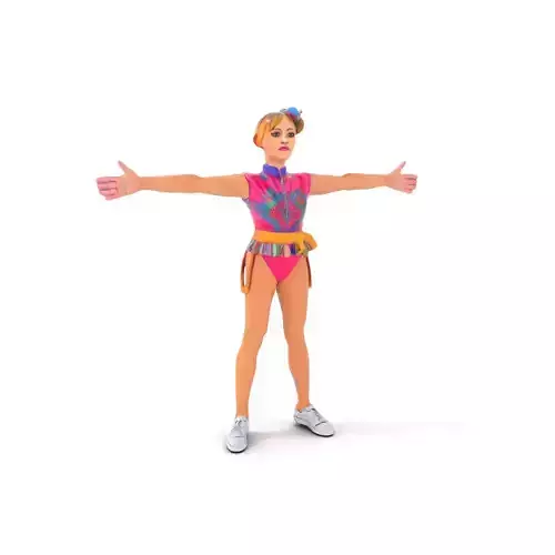 Colorful Circus Performer Outfit Model Pack