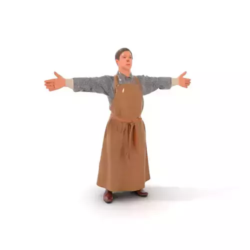 Apron model pack for kitchen and cafe environments Low-poly 3D model