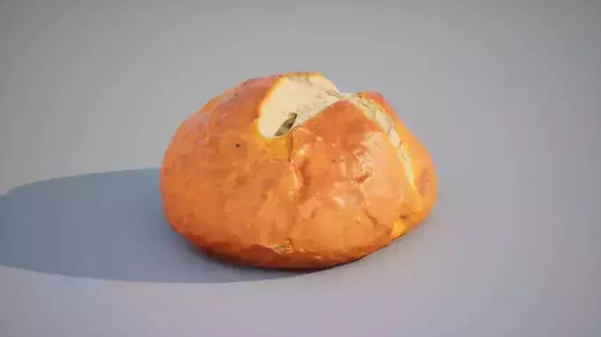 Bread bun Game ready 3K triangles 4K PBR textures Low-poly 3D model 3