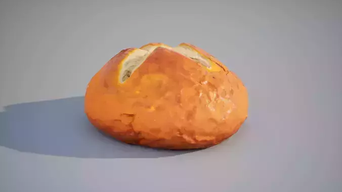 Bread bun Game ready 3K triangles 4K PBR textures Low-poly 3D model 4