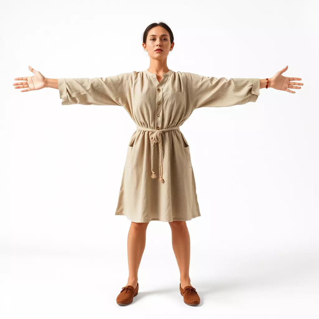 Casual Dress with Belt model pack Low-poly 3D model_2