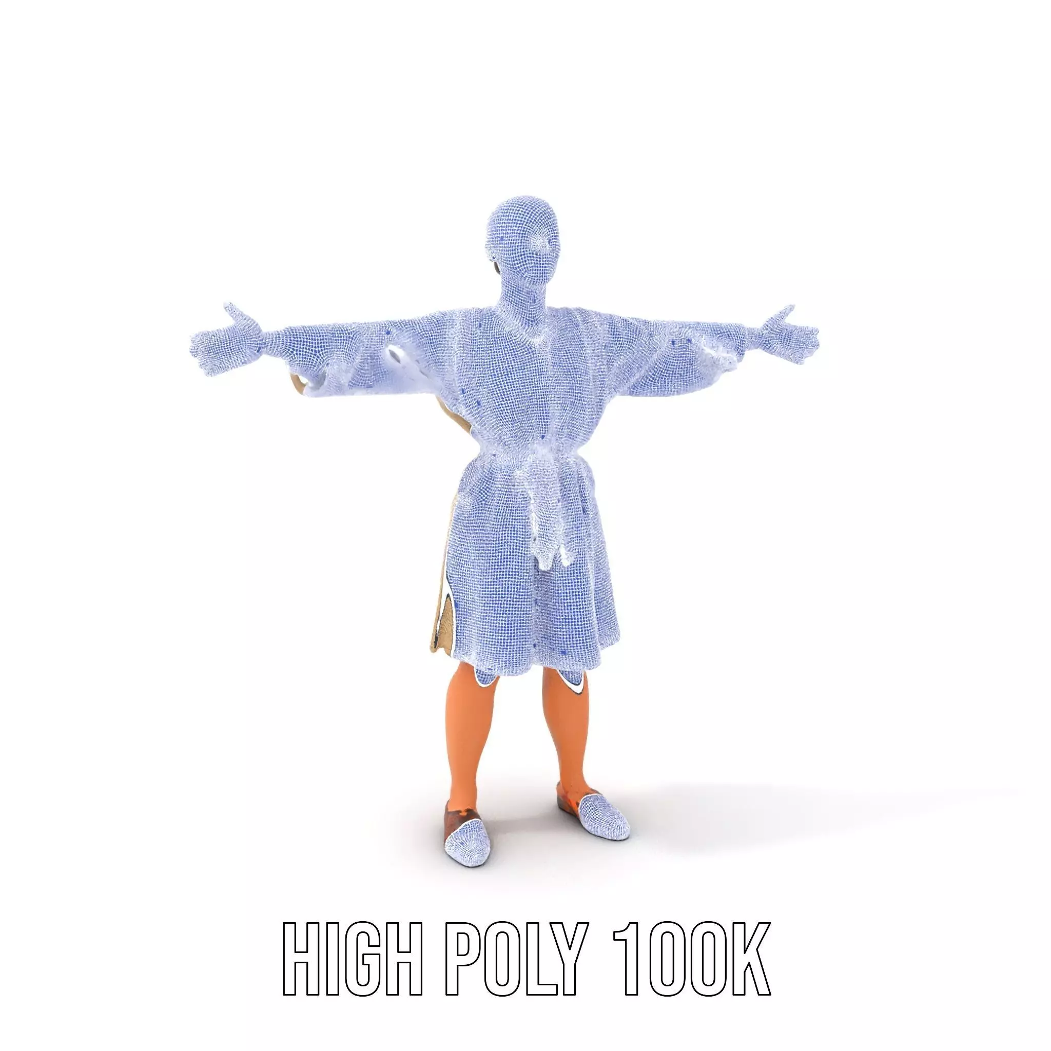 Casual Dress with Belt model pack Low-poly 3D model_4