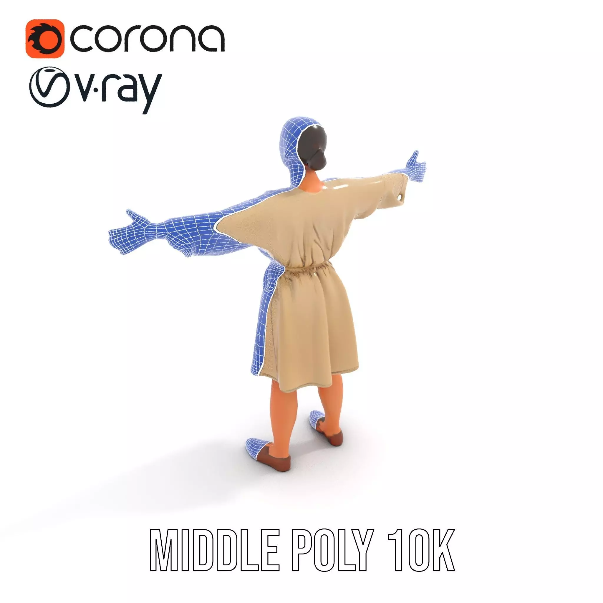 Casual Dress with Belt model pack Low-poly 3D model_26