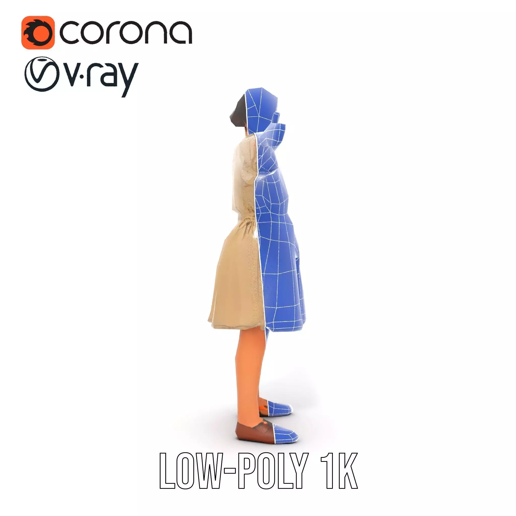 Casual Dress with Belt model pack Low-poly 3D model_27