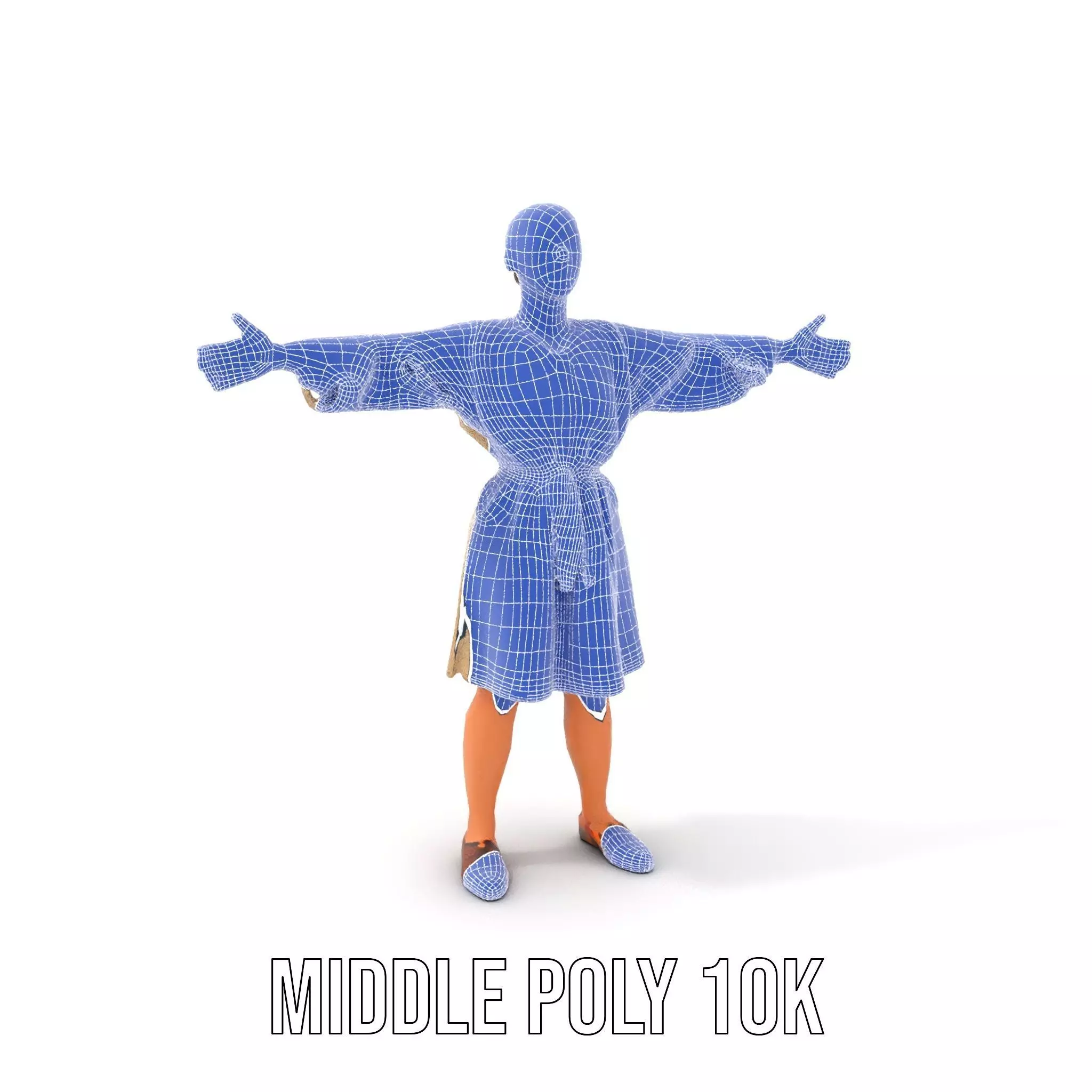 Casual Dress with Belt model pack Low-poly 3D model_13