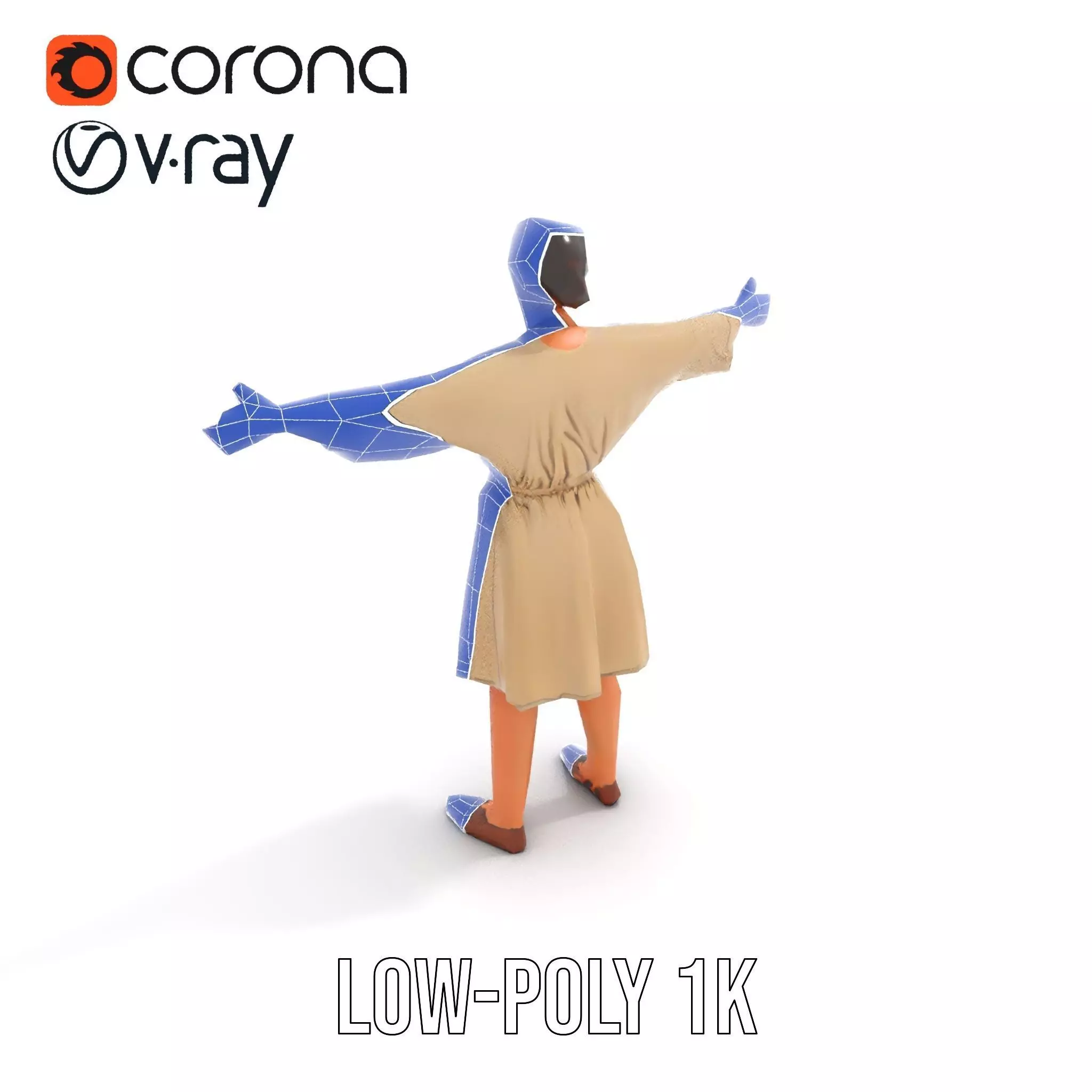 Casual Dress with Belt model pack Low-poly 3D model_22