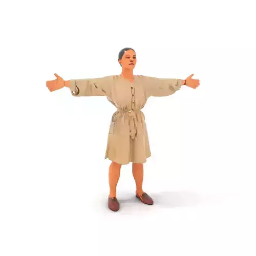 Casual Dress with Belt model pack Low-poly 3D model