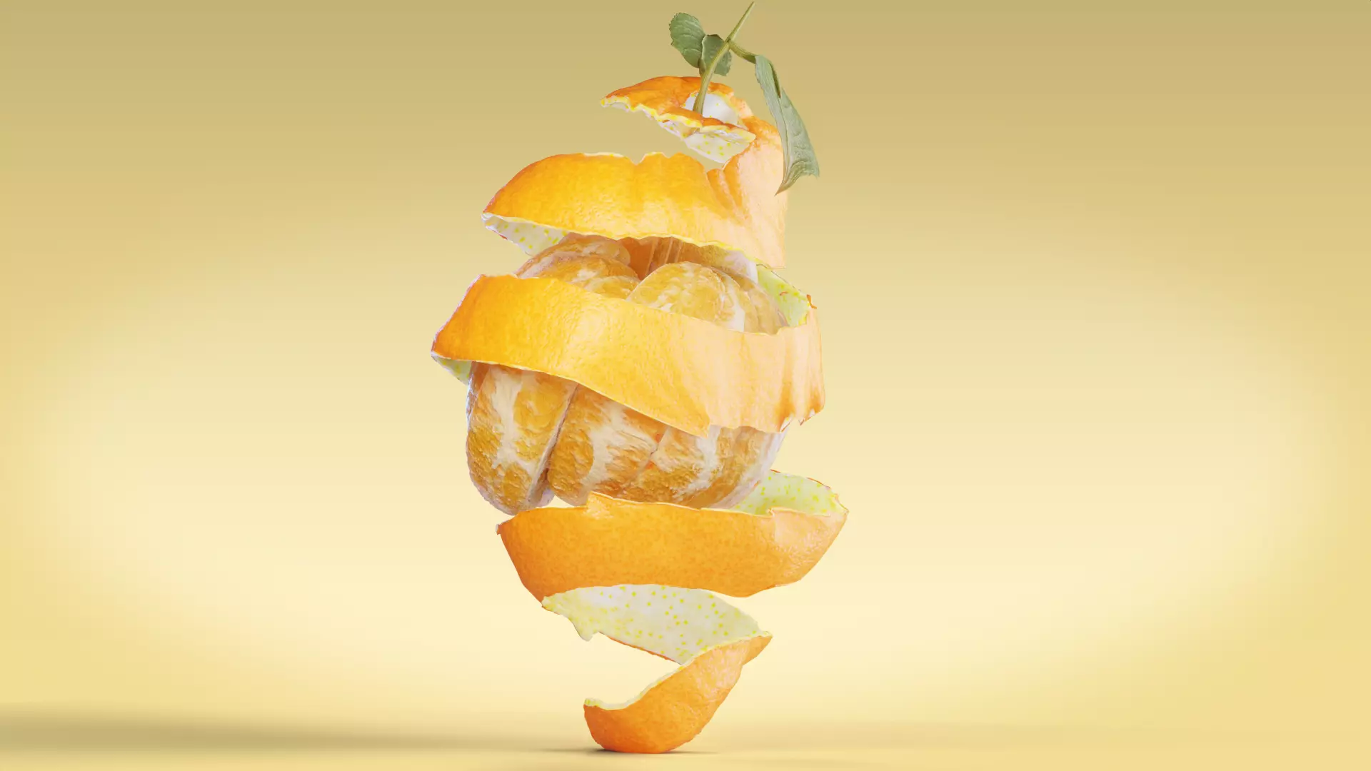 Orange Animated 3D model_3