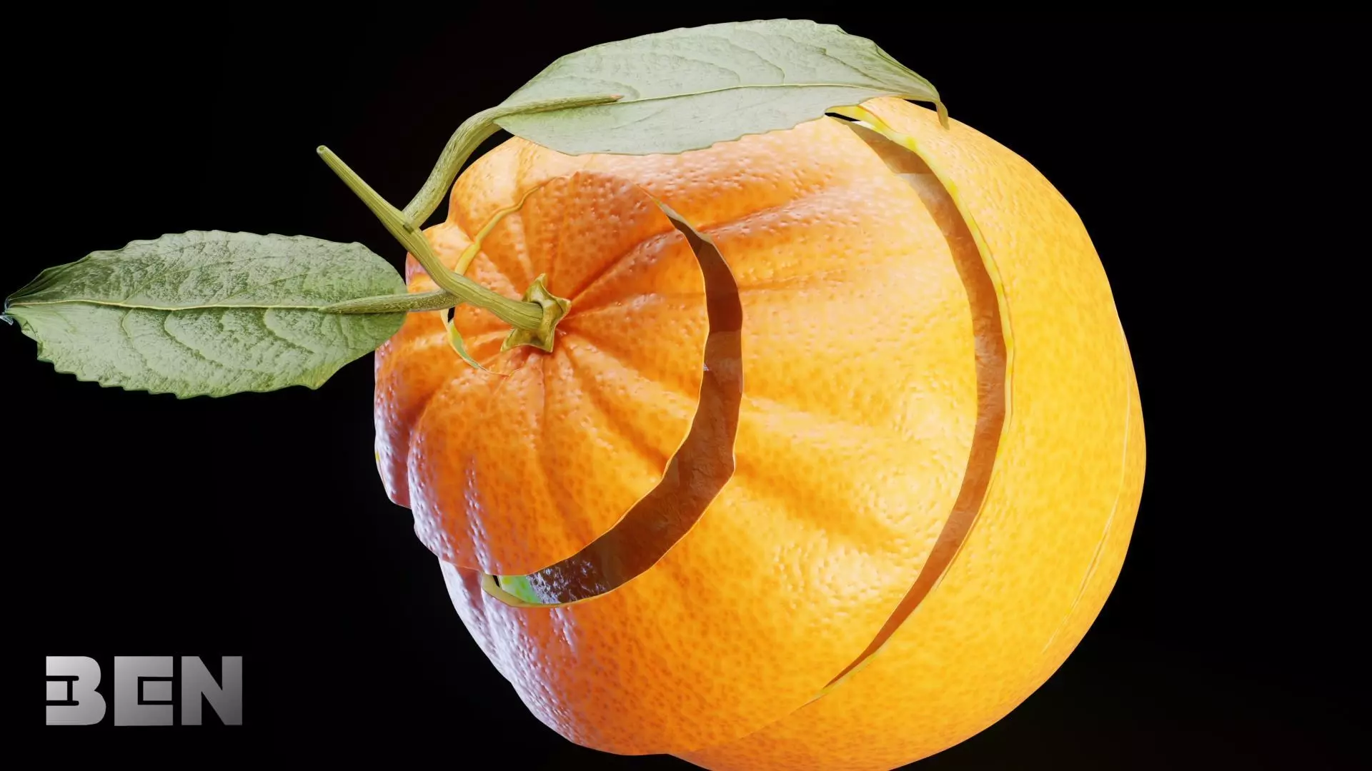 Orange Animated 3D model_5