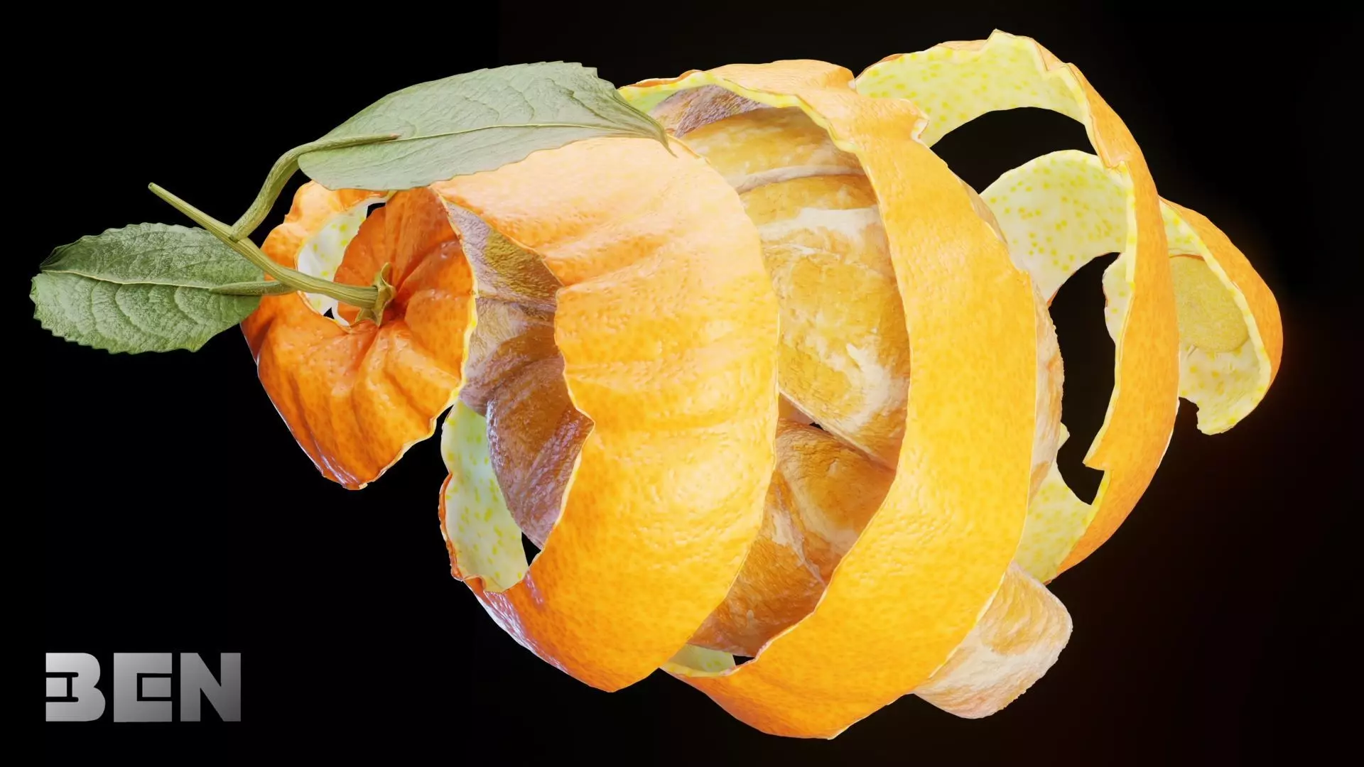 Orange Animated 3D model_8