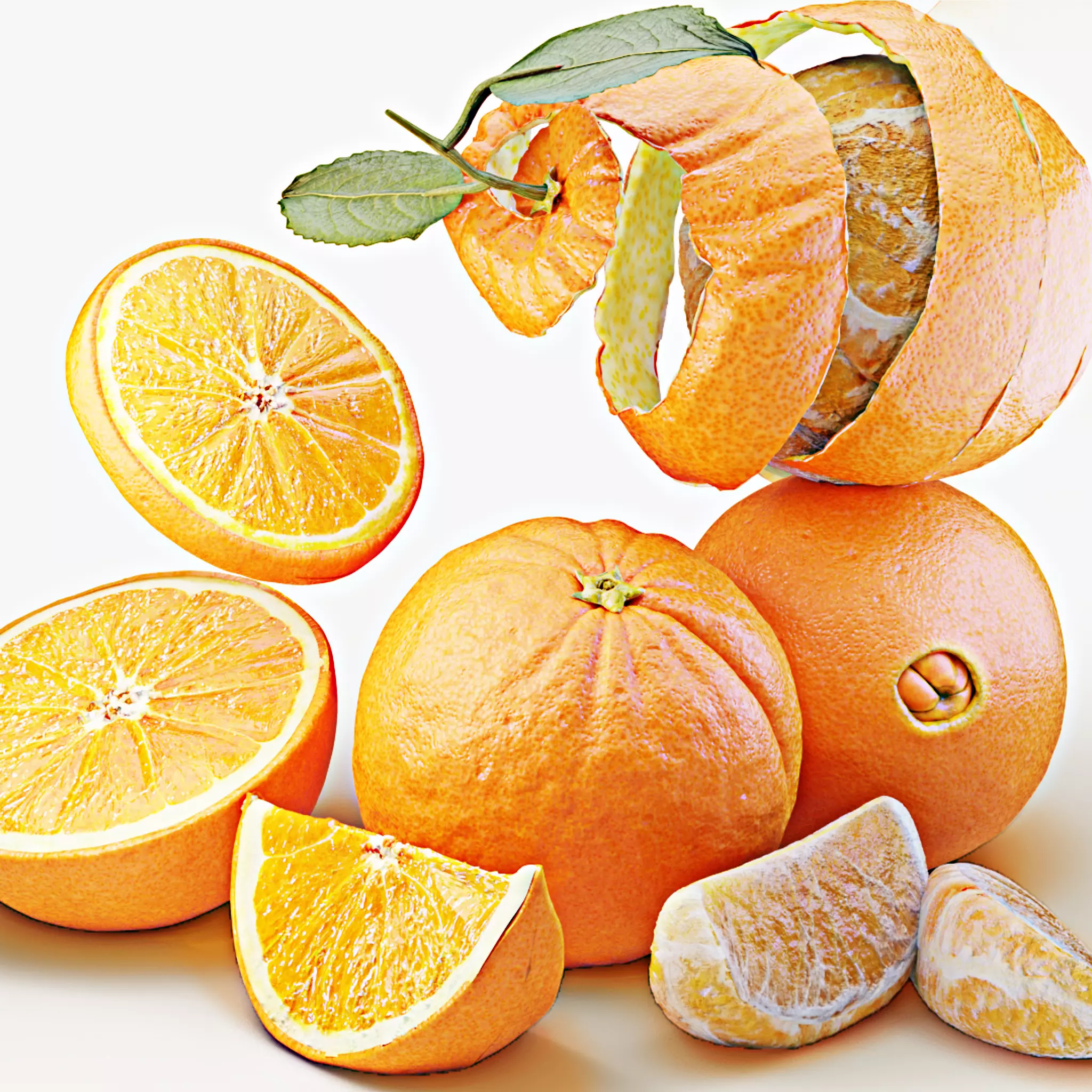 Orange Animated 3D model_0