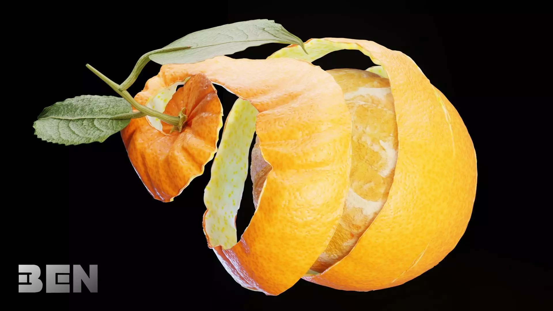 Orange Animated 3D model_6