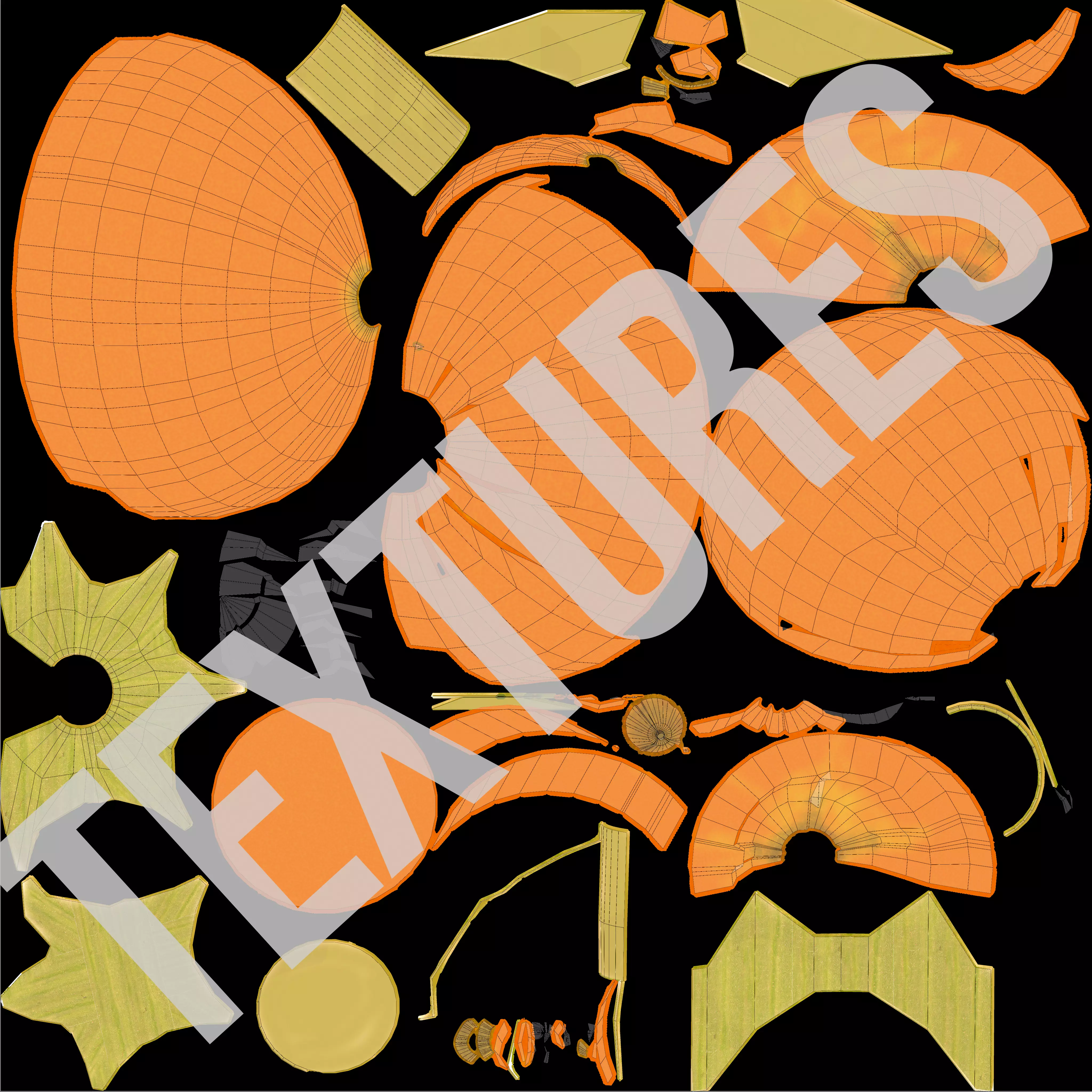 Orange Animated 3D model_27