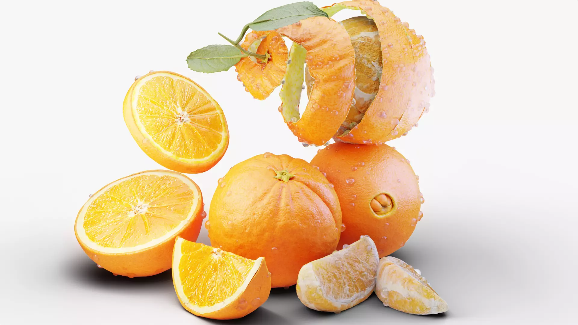 Orange Animated 3D model_10