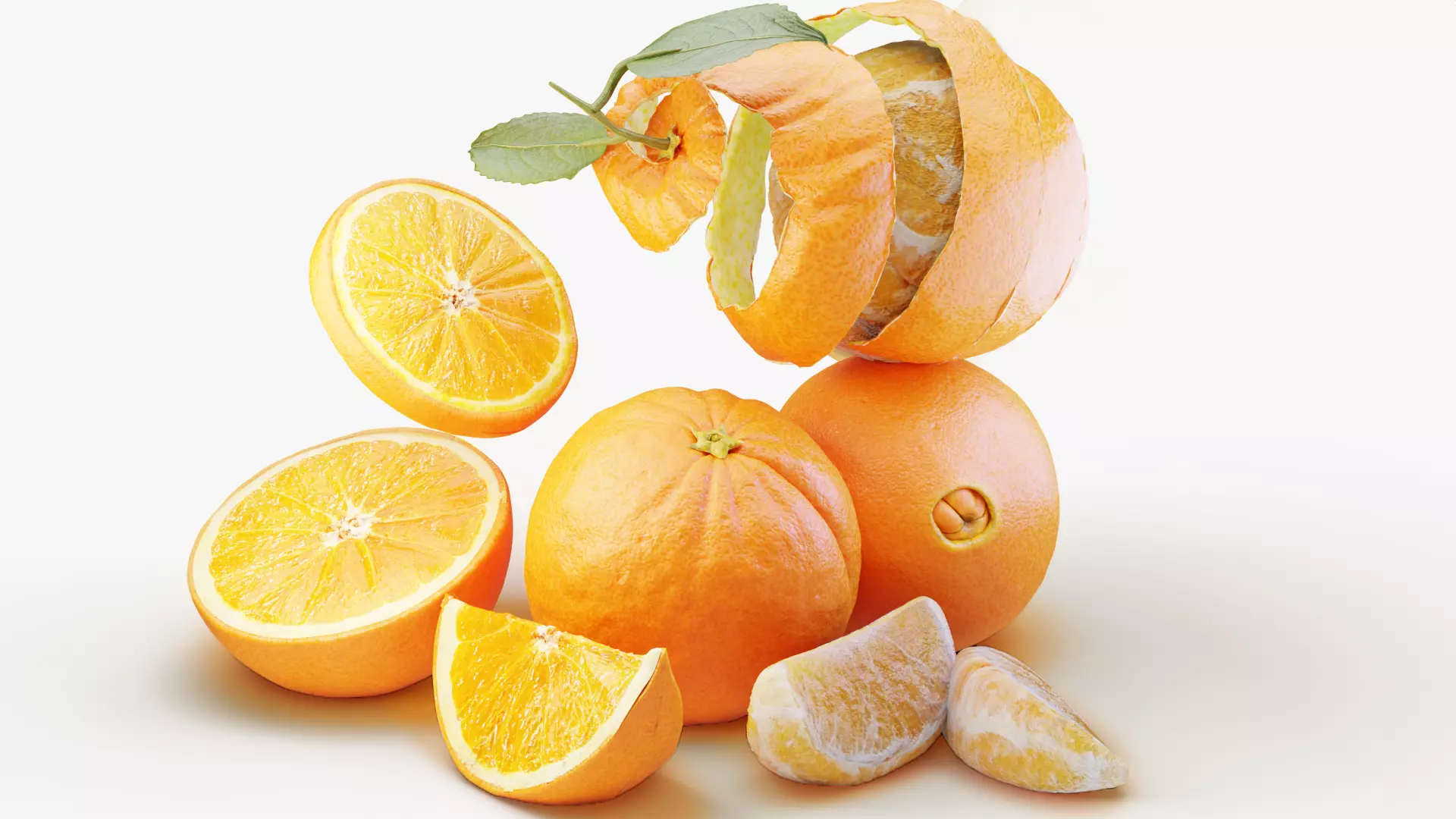 Orange Animated 3D model_9