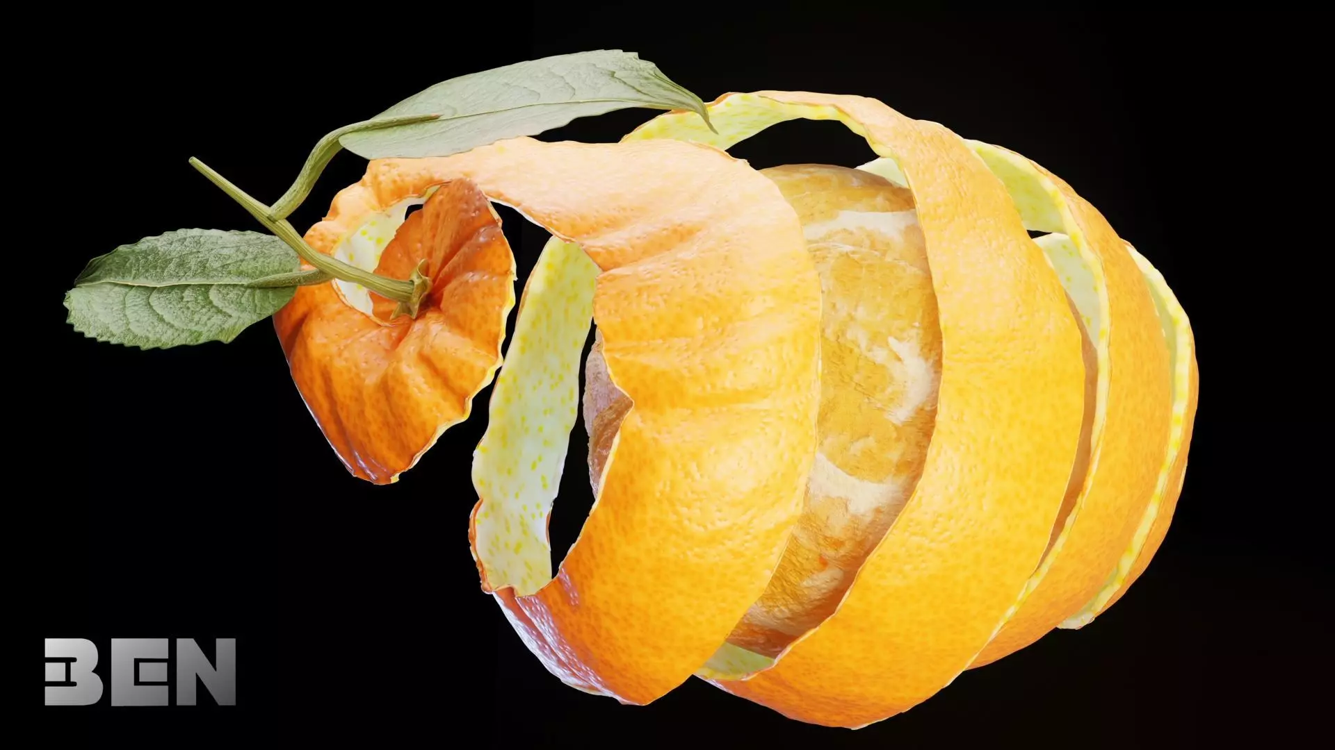 Orange Animated 3D model_7