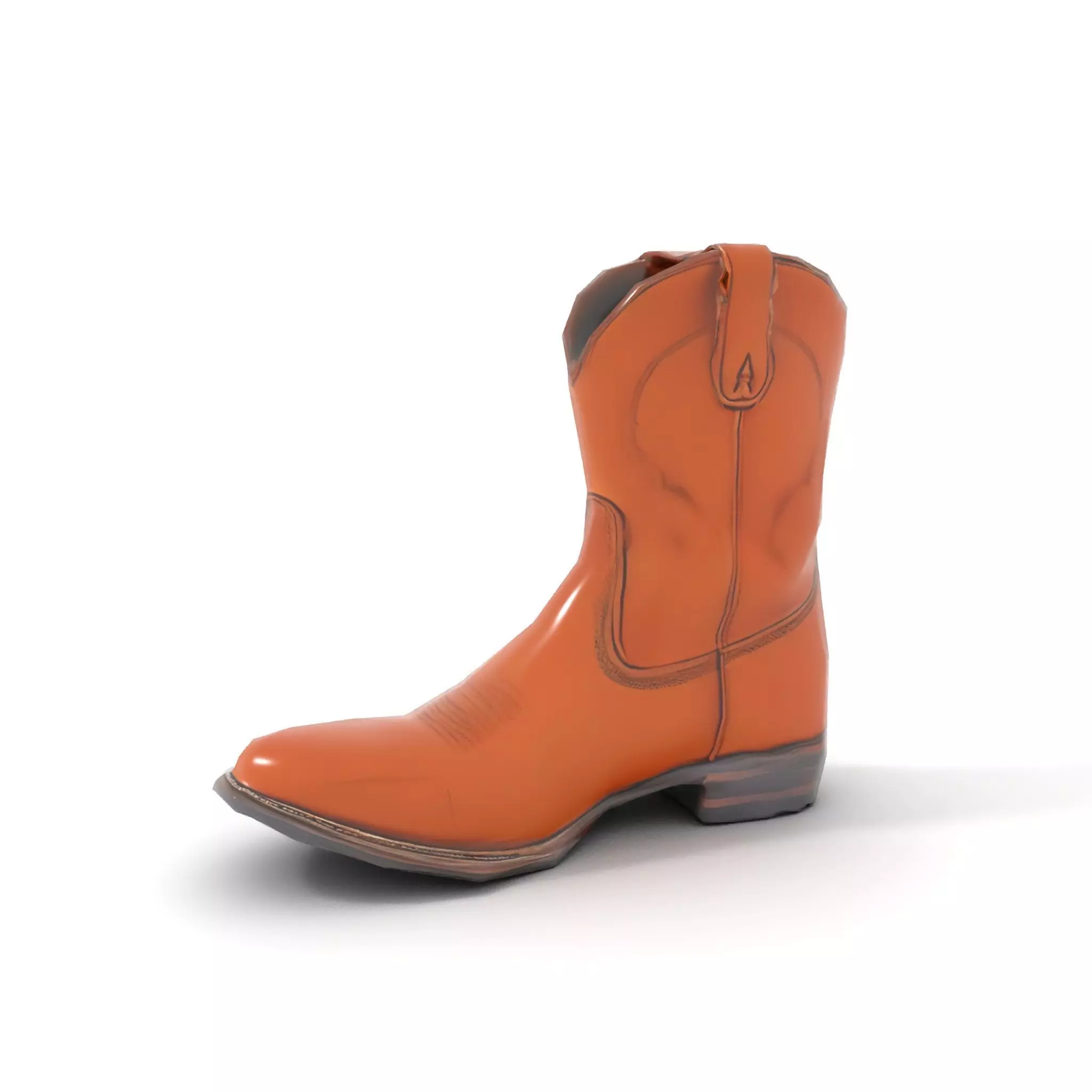 Cowboy Boot Model Pack Leather Western Style Low-poly 3D model_29