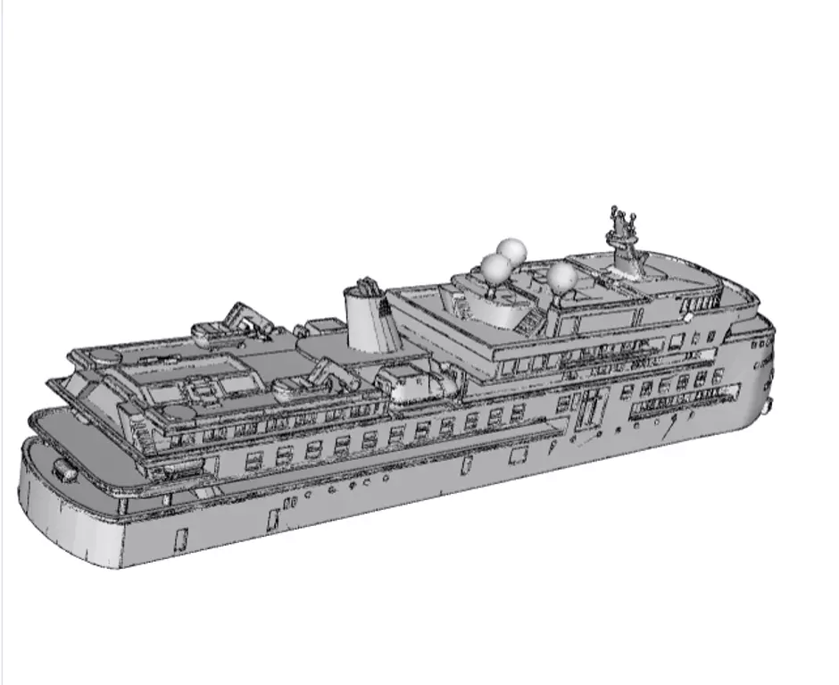 Ocean Explorer X Bow Cruise Ship 3D print model_2