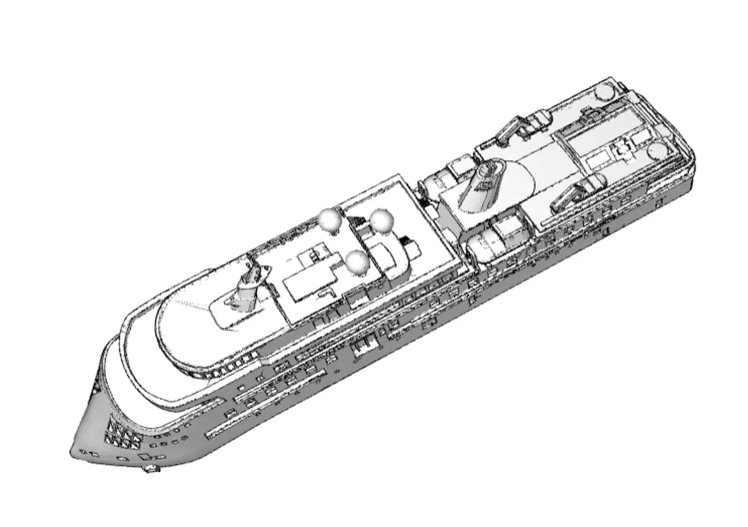 Ocean Explorer X Bow Cruise Ship 3D print model_1