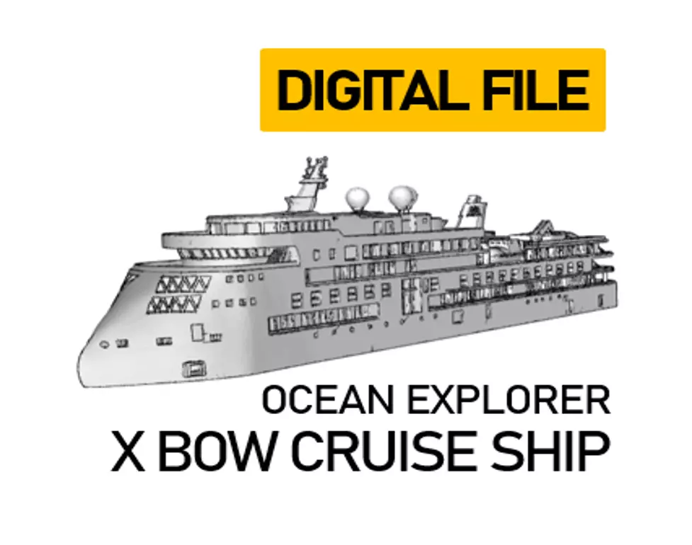Ocean Explorer X Bow Cruise Ship 3D print model_0
