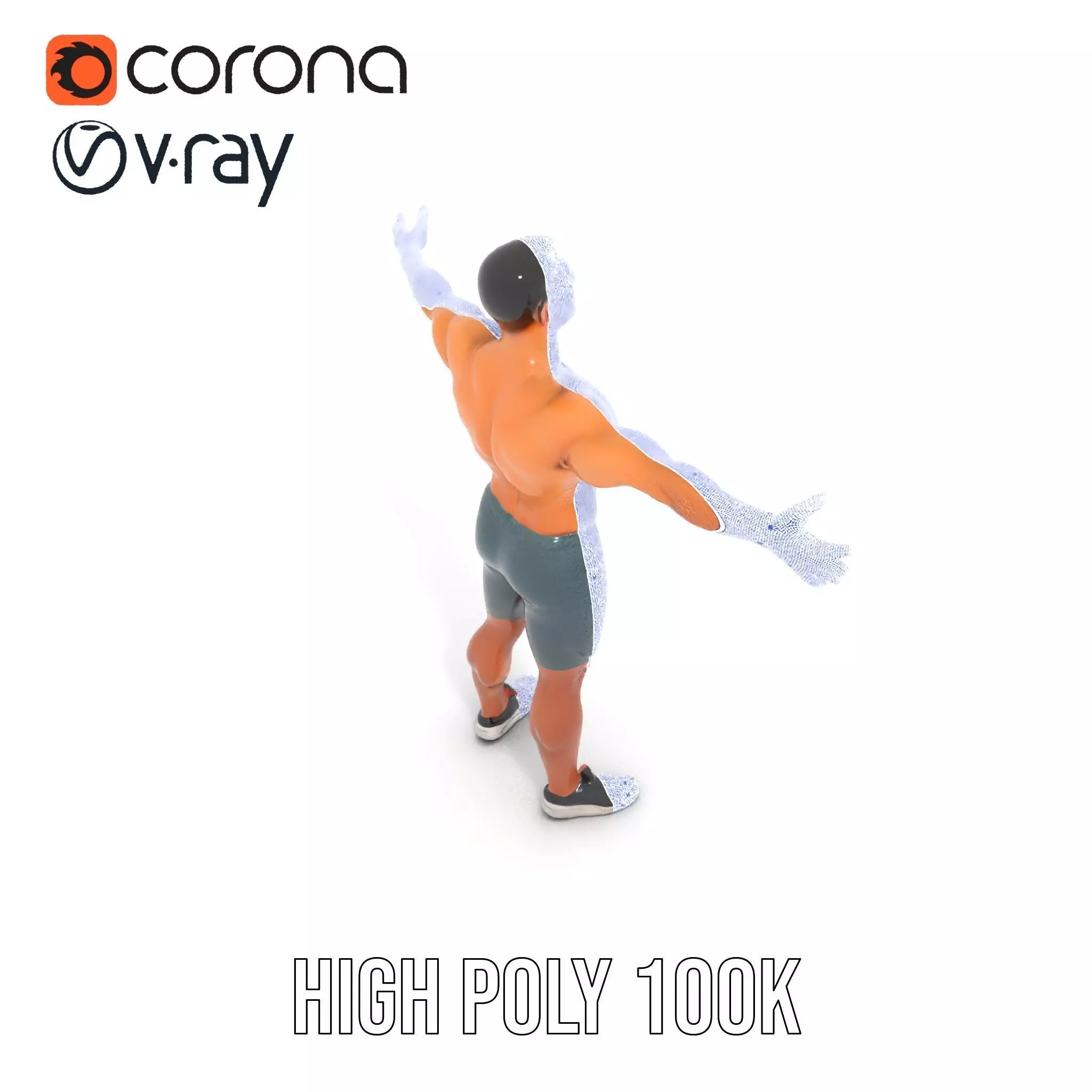 Casual Athletic Male Model Pack with Realistic Textures Low-poly 3D model_32