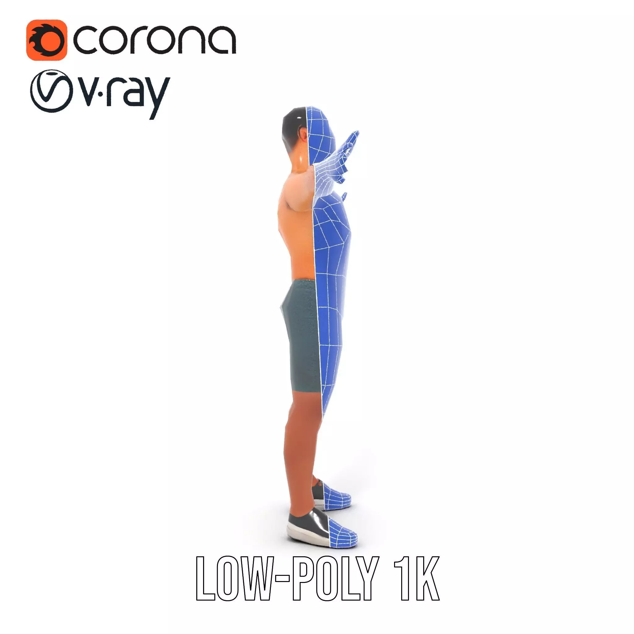 Casual Athletic Male Model Pack with Realistic Textures Low-poly 3D model_25