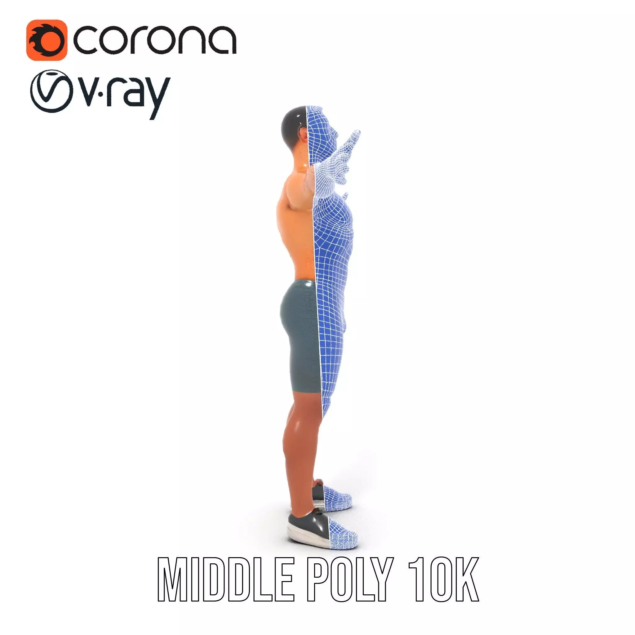 Casual Athletic Male Model Pack with Realistic Textures Low-poly 3D model_29