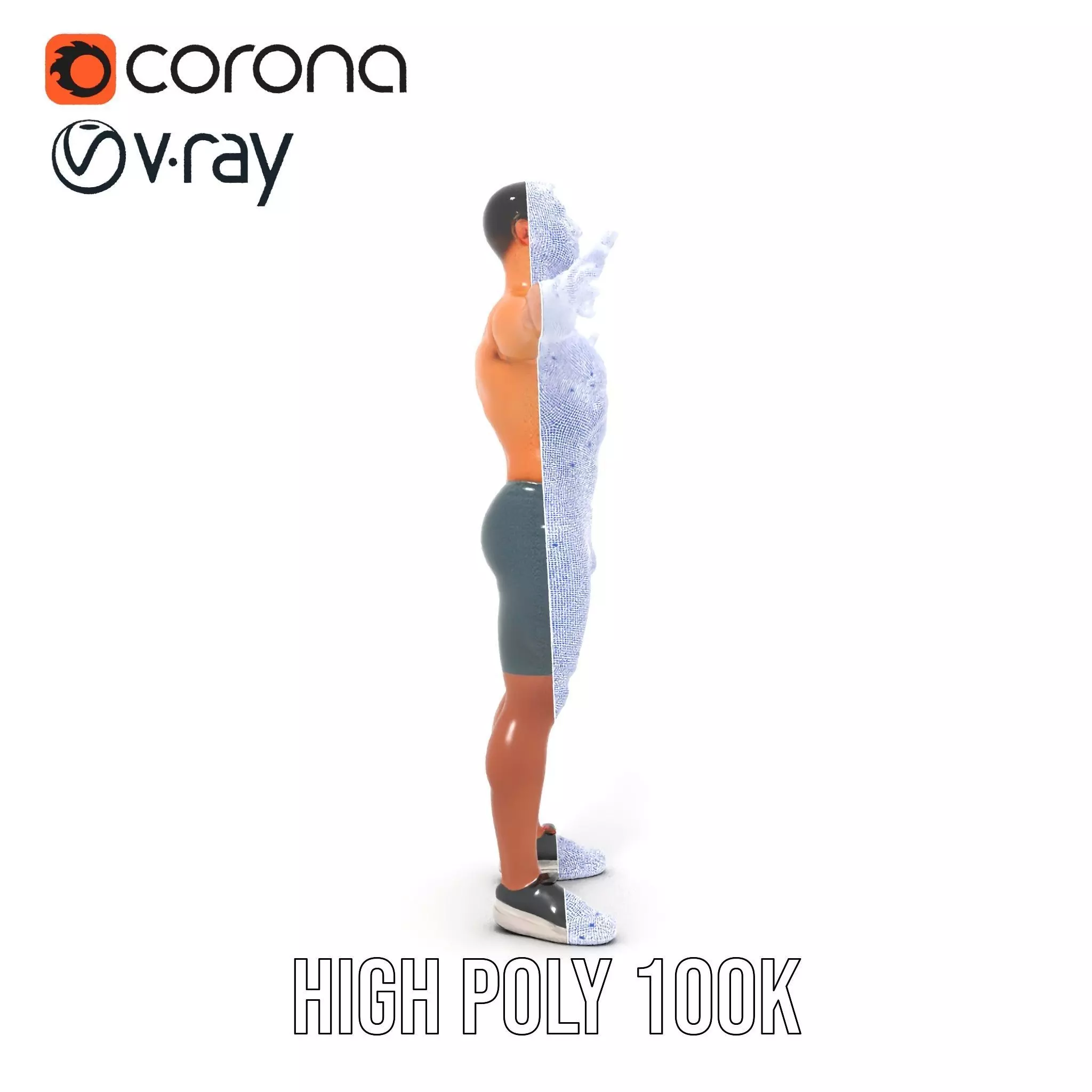 Casual Athletic Male Model Pack with Realistic Textures Low-poly 3D model_34