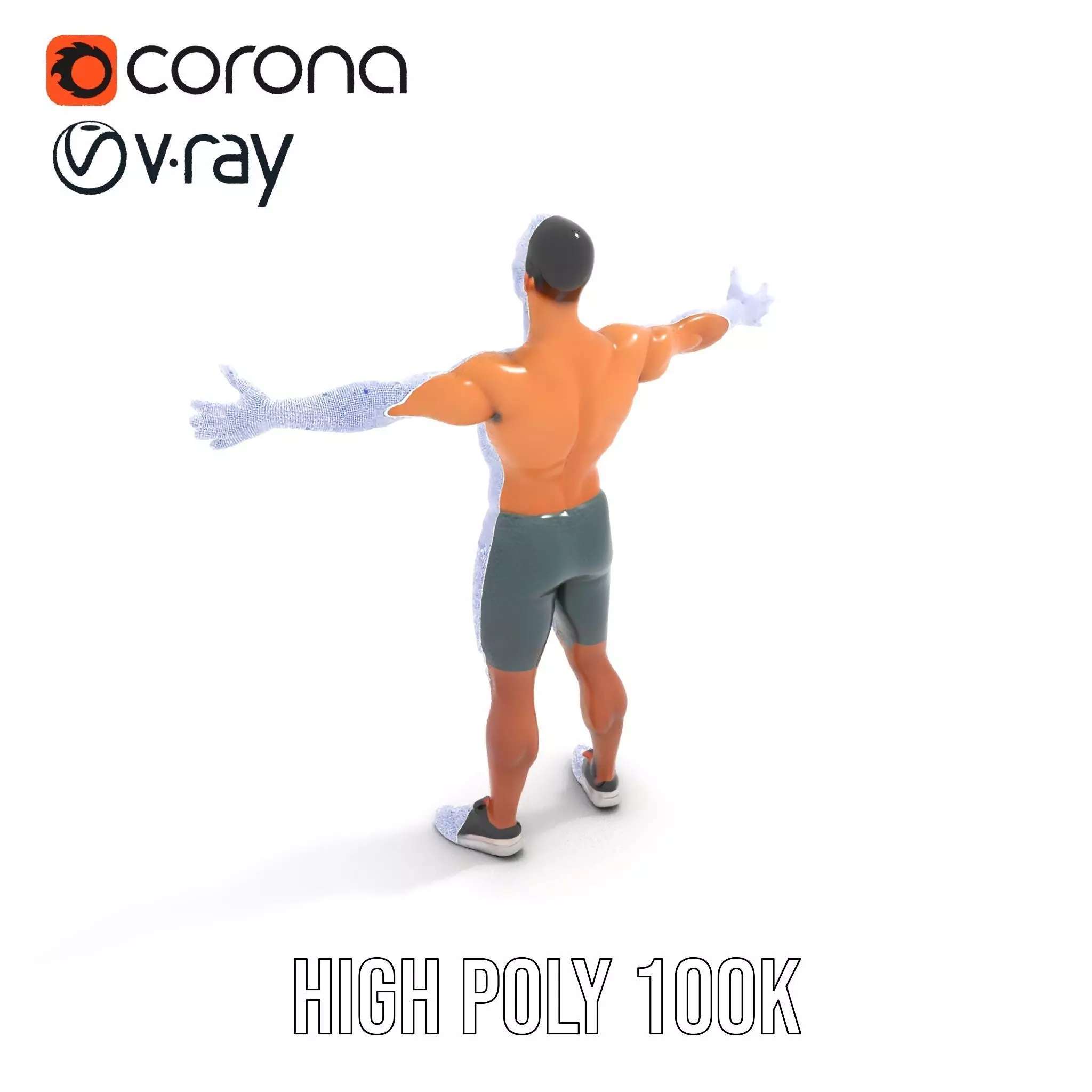 Casual Athletic Male Model Pack with Realistic Textures Low-poly 3D model_33