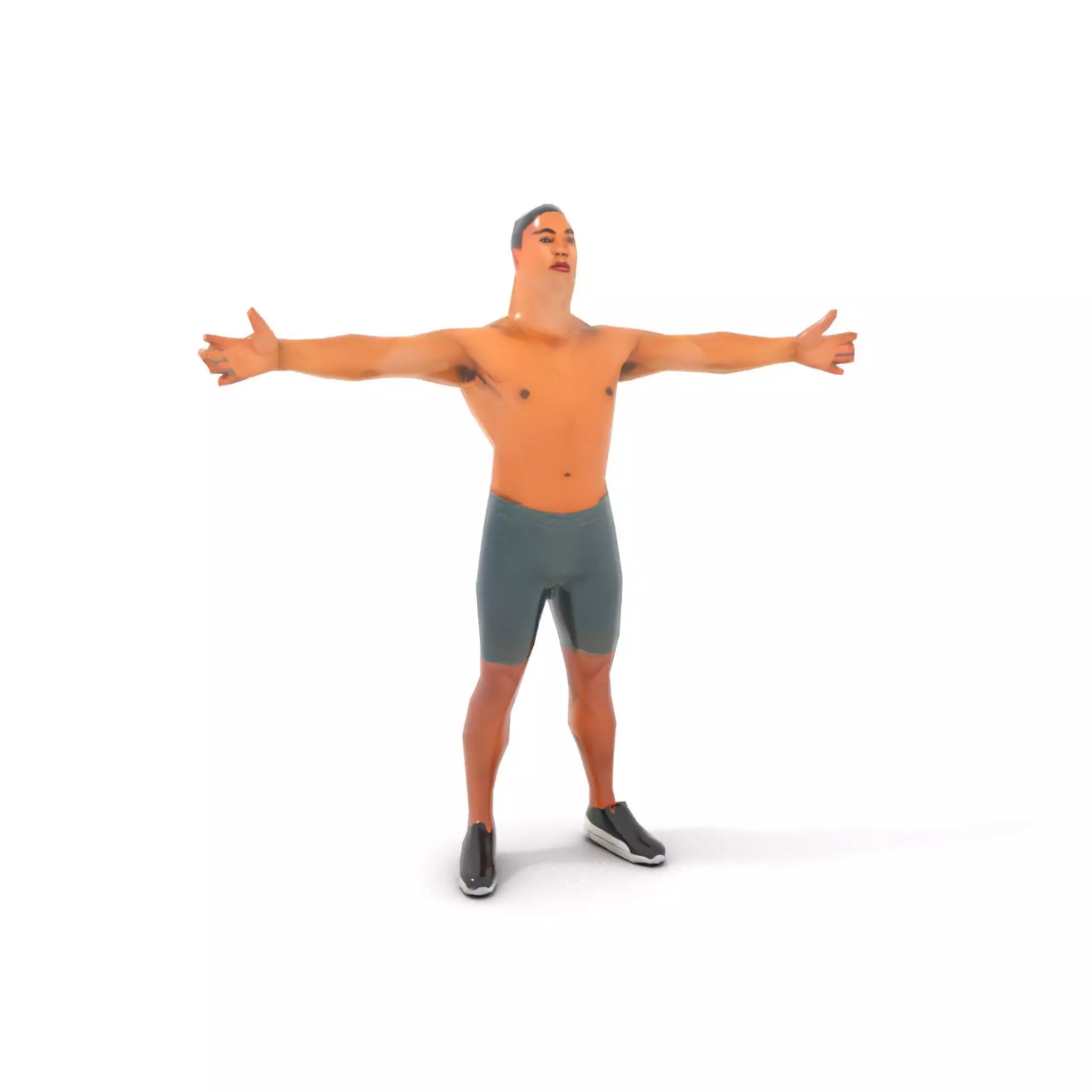 Casual Athletic Male Model Pack with Realistic Textures Low-poly 3D model_14