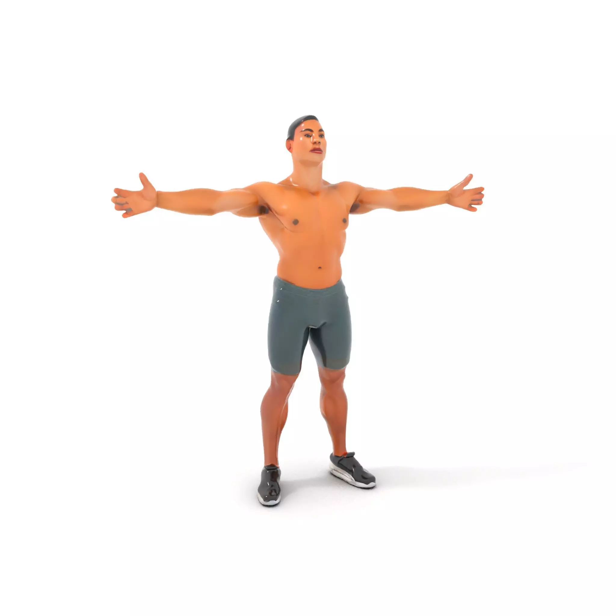 Casual Athletic Male Model Pack with Realistic Textures Low-poly 3D model_0