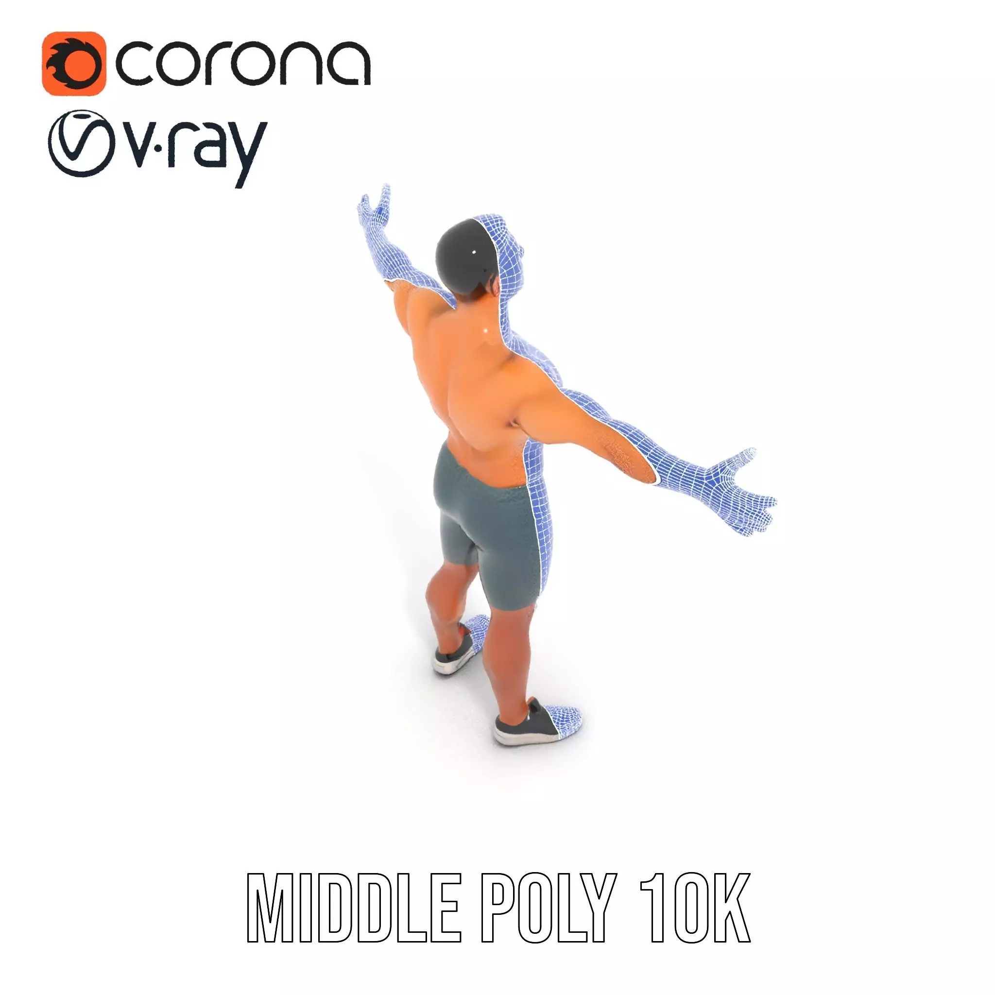 Casual Athletic Male Model Pack with Realistic Textures Low-poly 3D model_24