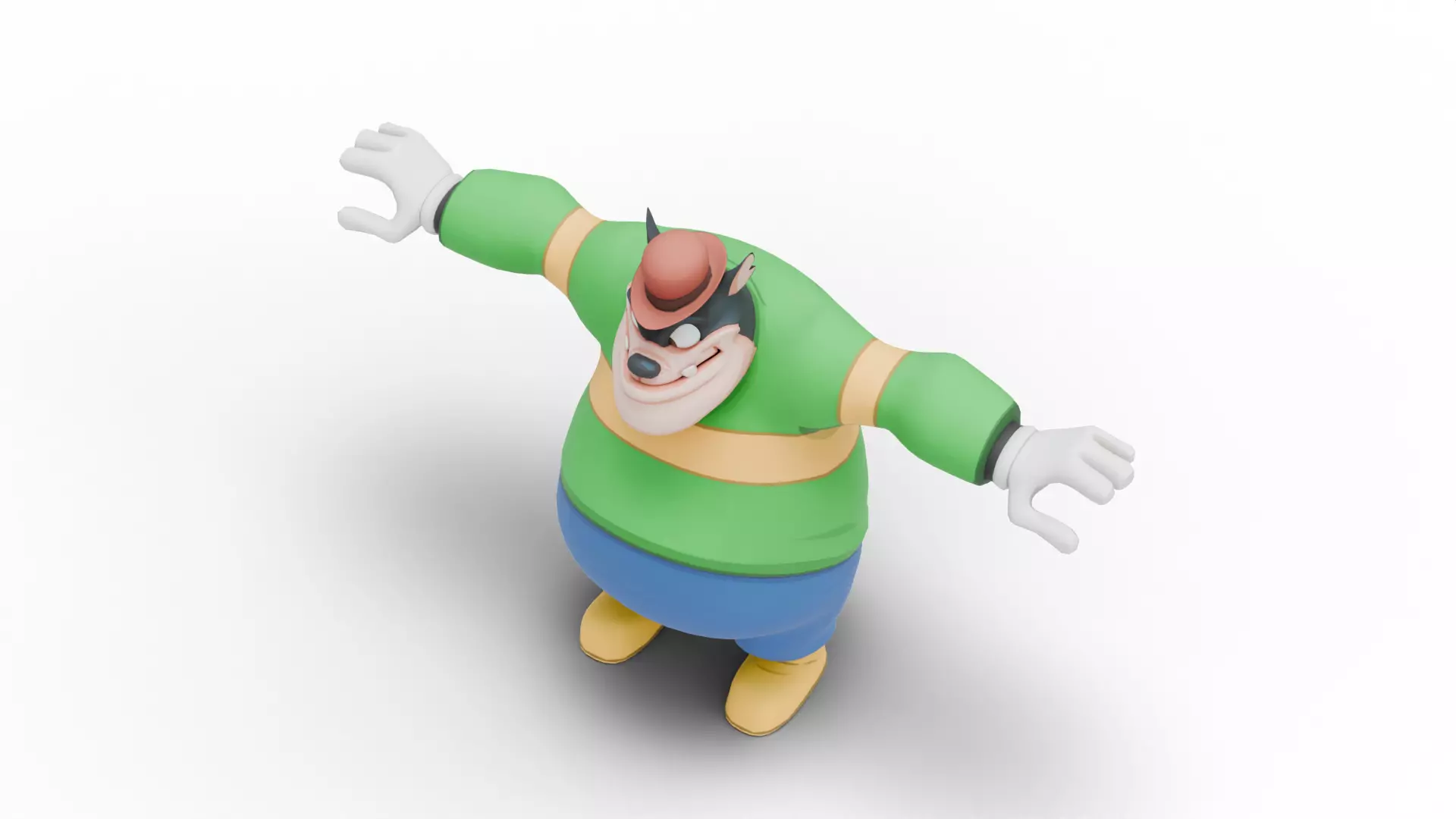 Pete Disney Low-poly 3D model_5