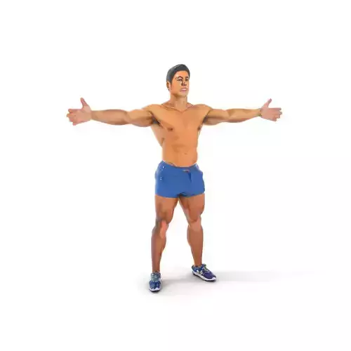 Athletic Male Figure Model Pack with Textured Details Low-poly 3D model Athletic Male Figure Model Pack with Textured Details Low-poly 3D model