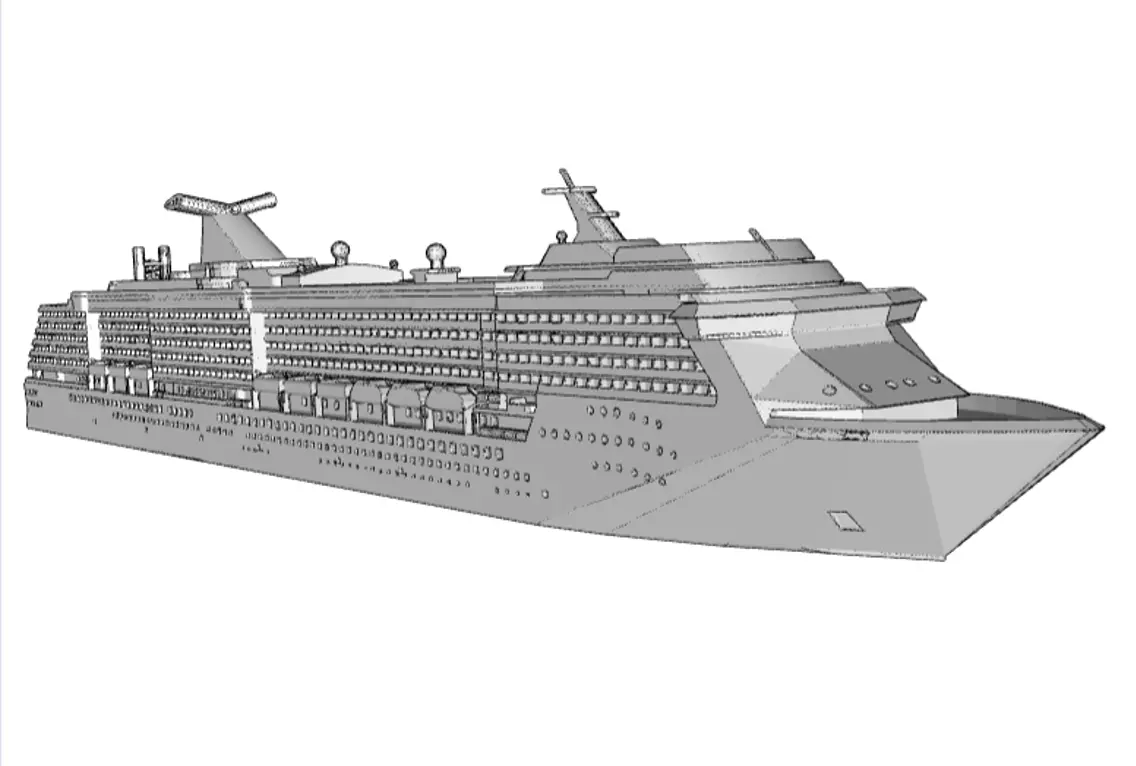 Carnival Spirit Class Cruise Ship Model 3D print model_1