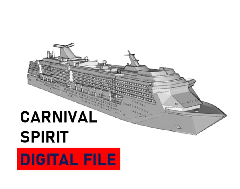 Carnival Spirit Class Cruise Ship Model 3D print model_0