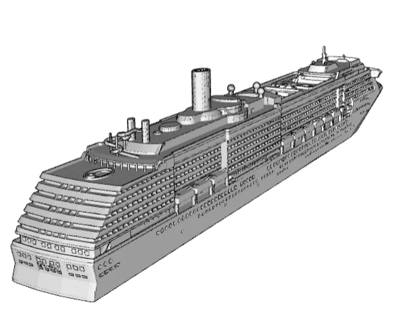Costa Atlantica Cruise Ship Model 3D print model_5