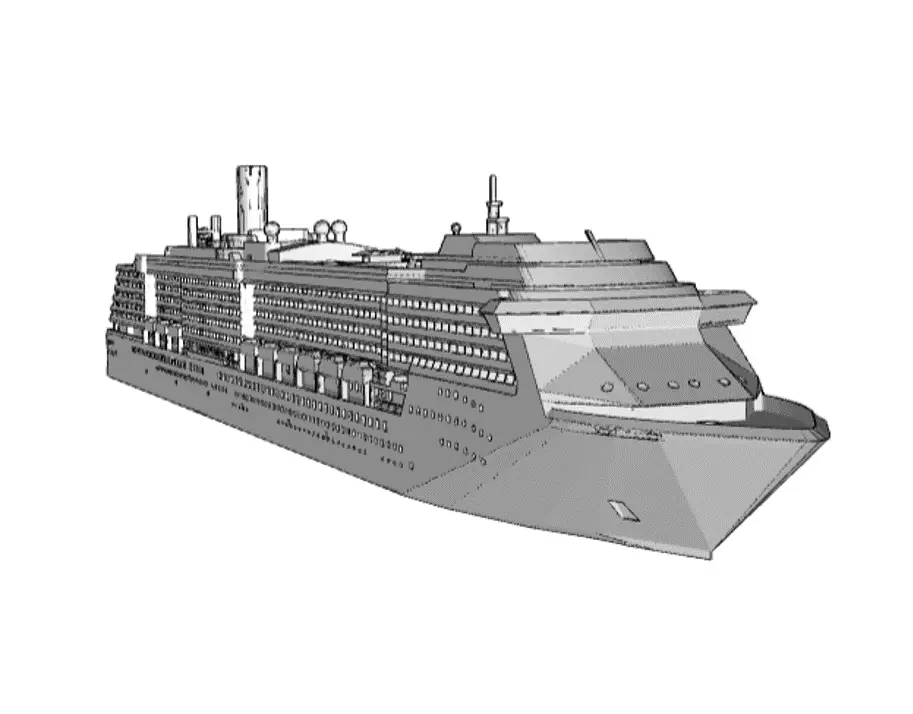 Costa Atlantica Cruise Ship Model 3D print model_1