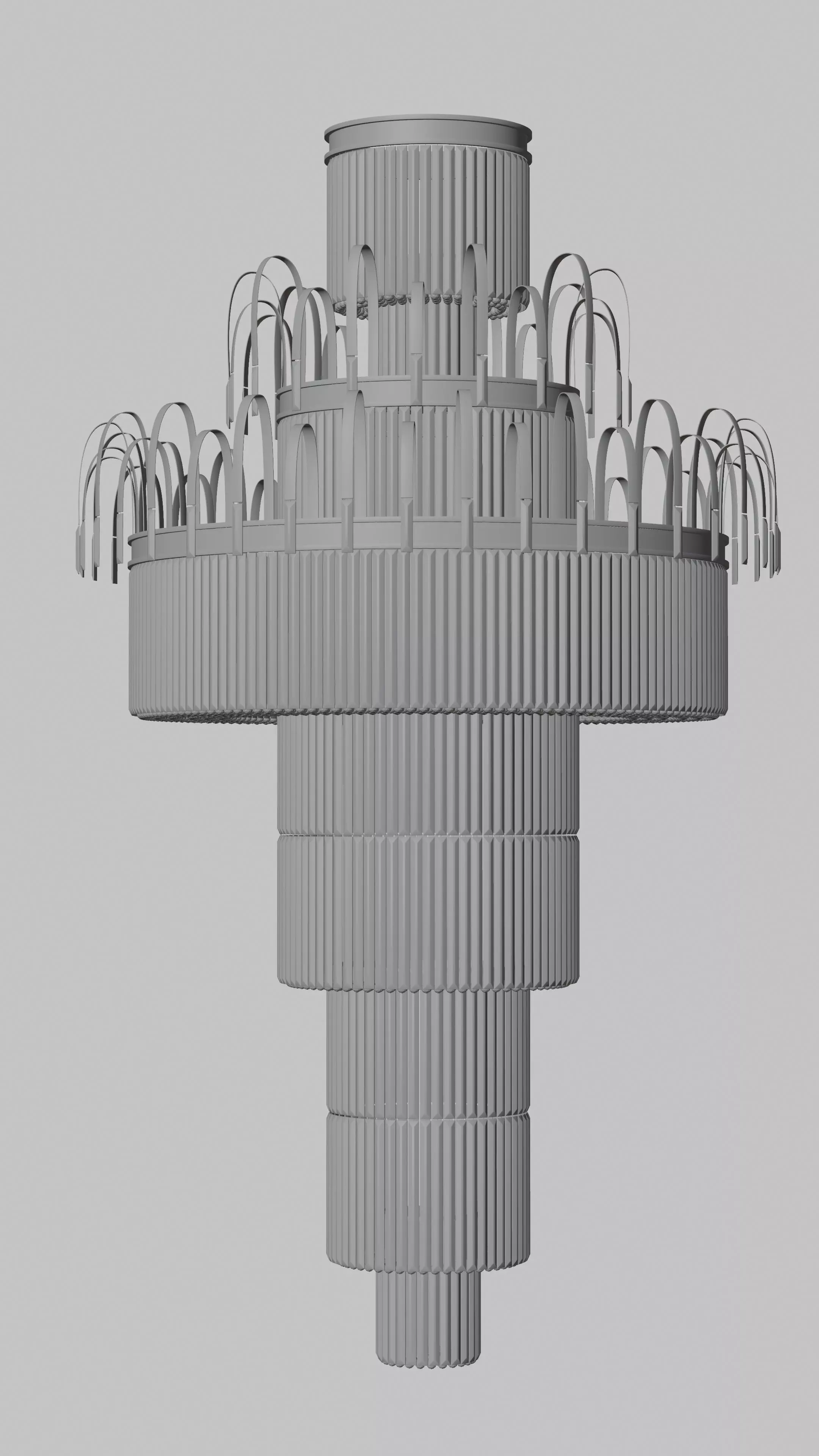 Grand Luxury Multi-Tier Crystal Chandelier 3D model_6