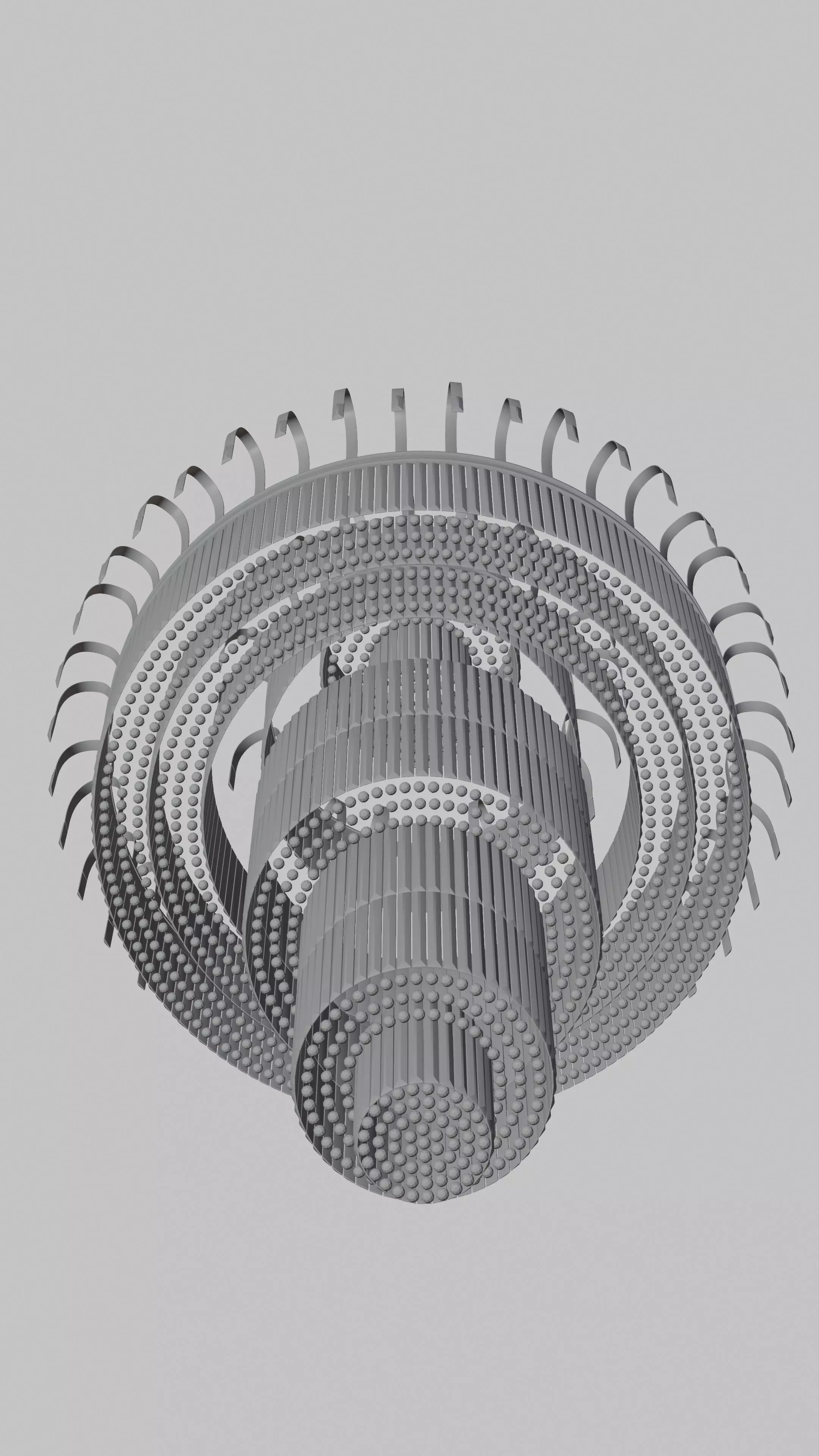 Grand Luxury Multi-Tier Crystal Chandelier 3D model_4