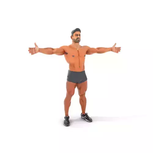 Athletic Male Character Model Pack Low-poly 3D model