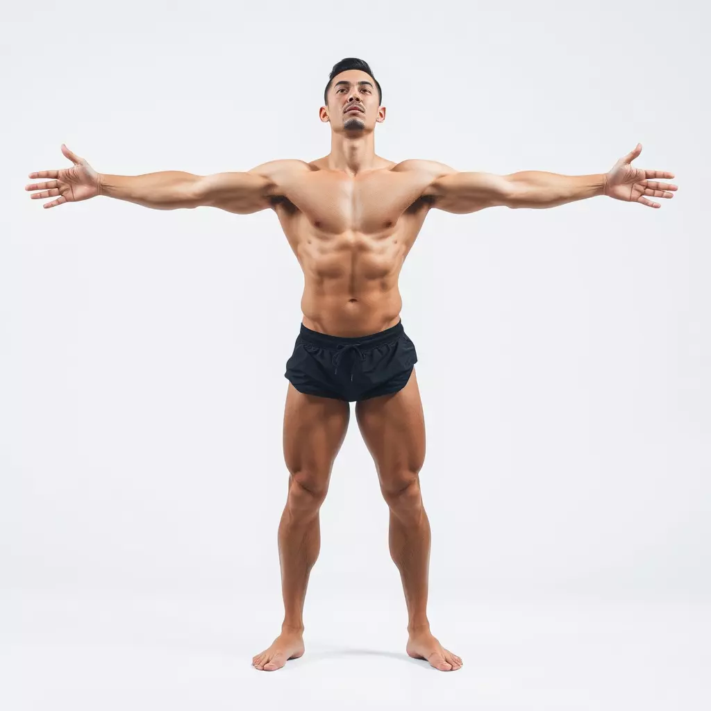 Athletic Male Figure Model Pack for Animation and Games Low-poly 3D model_3