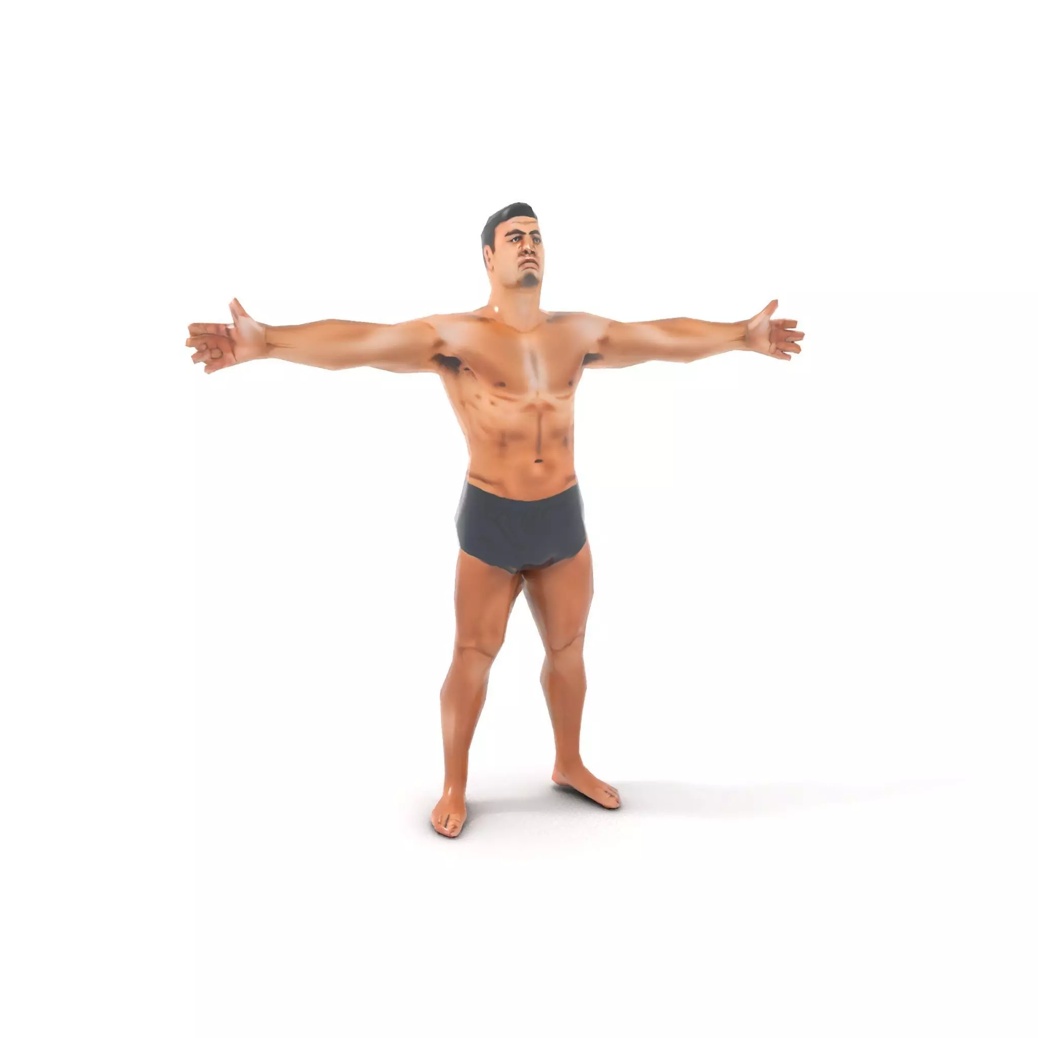 Athletic Male Figure Model Pack for Animation and Games Low-poly 3D model_8