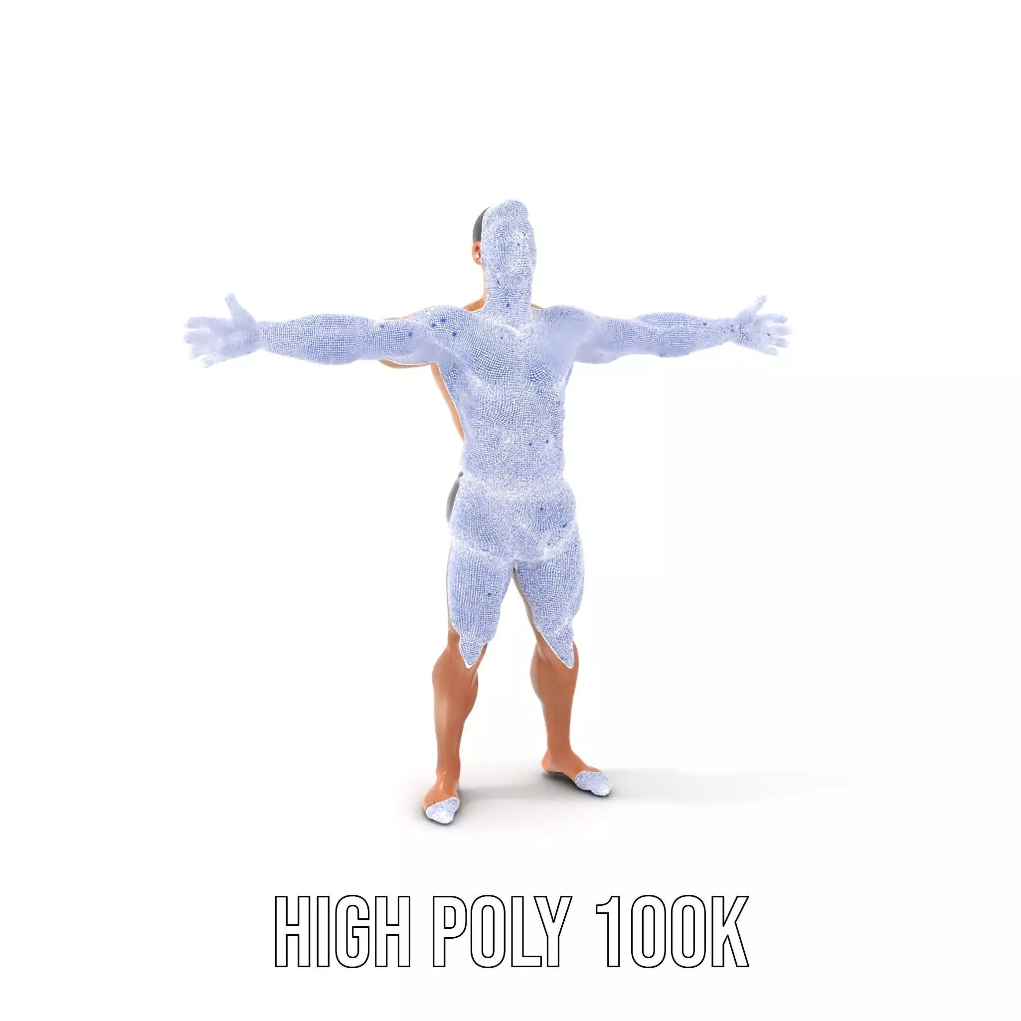 Athletic Male Figure Model Pack for Animation and Games Low-poly 3D model_5