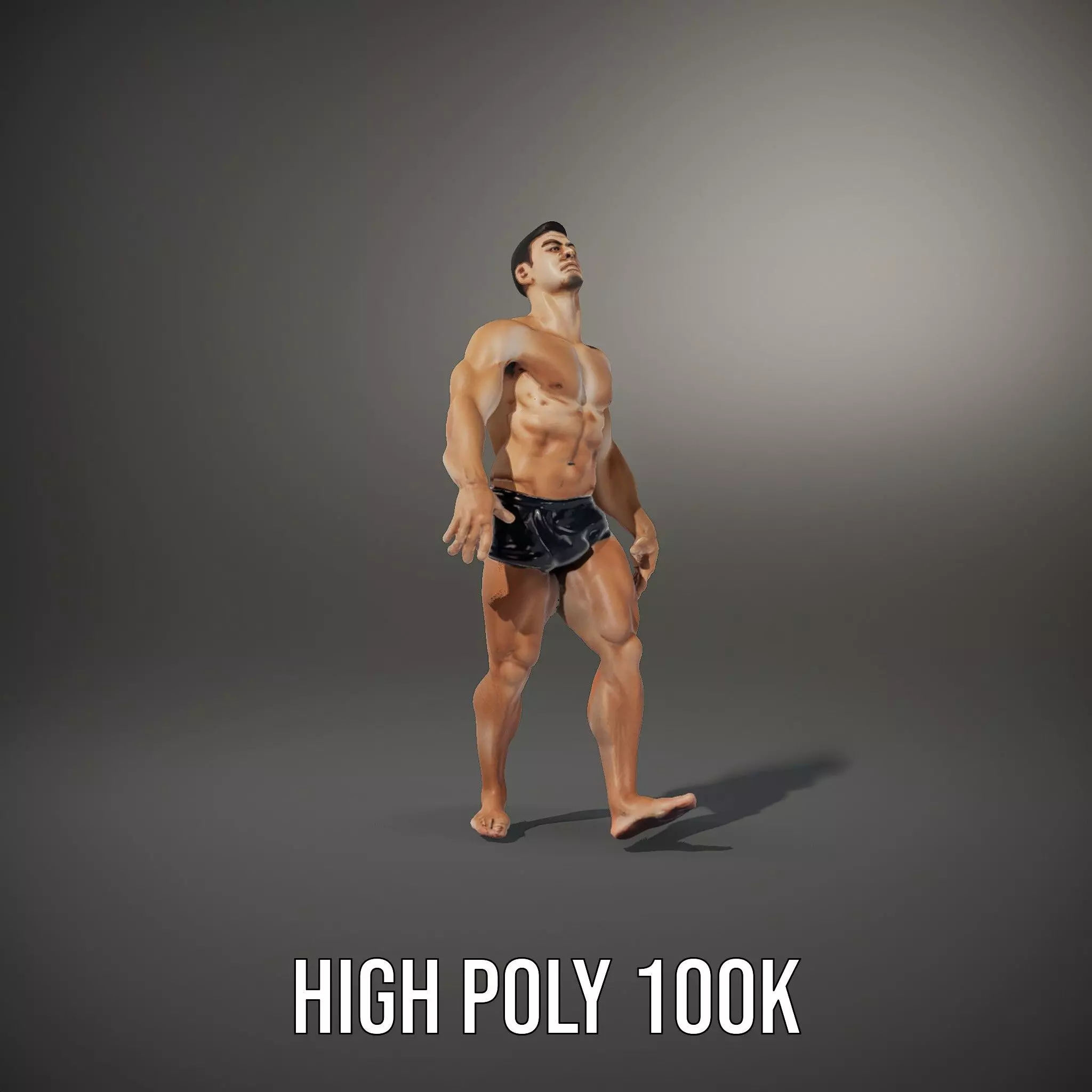 Athletic Male Figure Model Pack for Animation and Games Low-poly 3D model_24